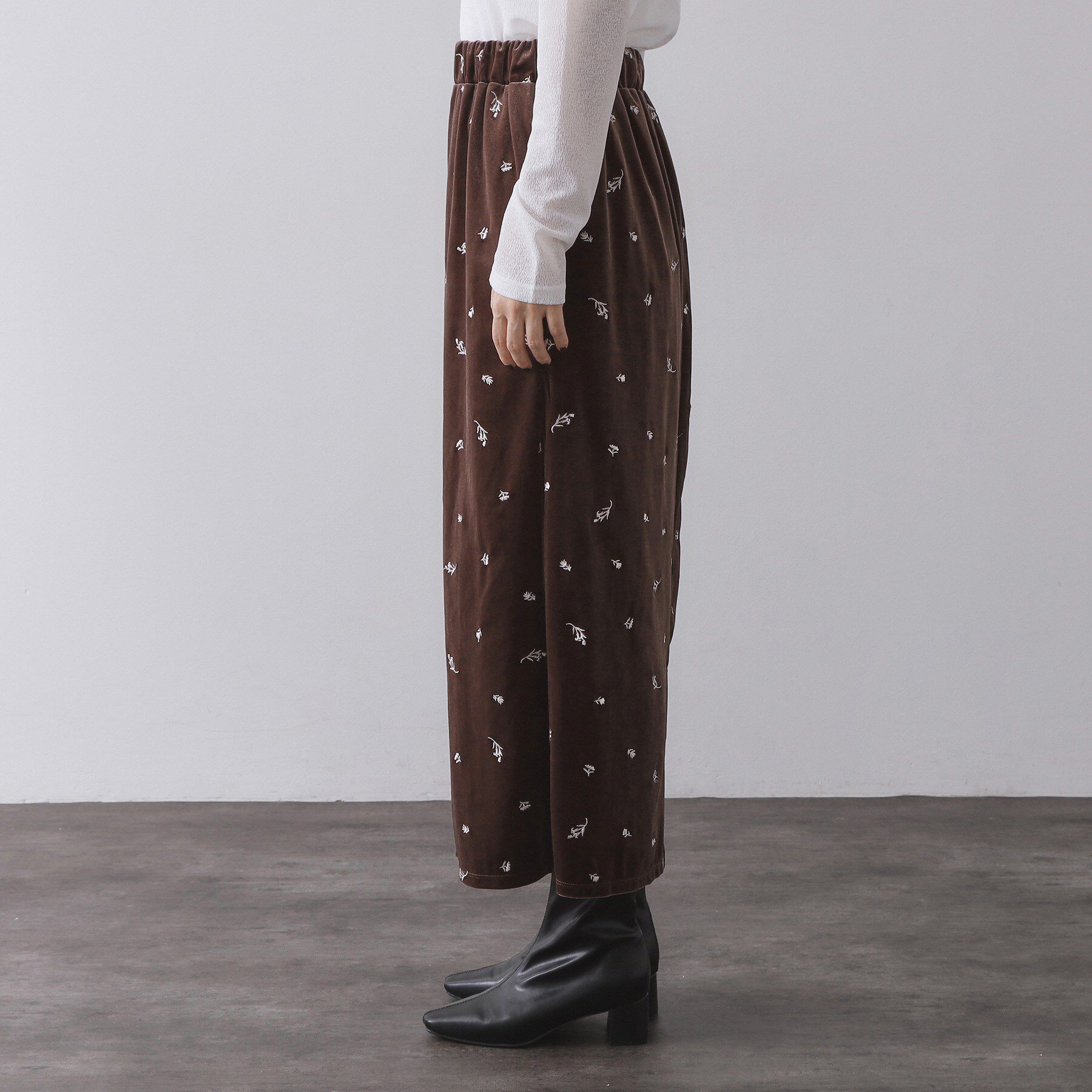 OPAQUE.CLIP「ベロアナロースカート/セットアップ対応可【洗濯機OK】」|スカート|