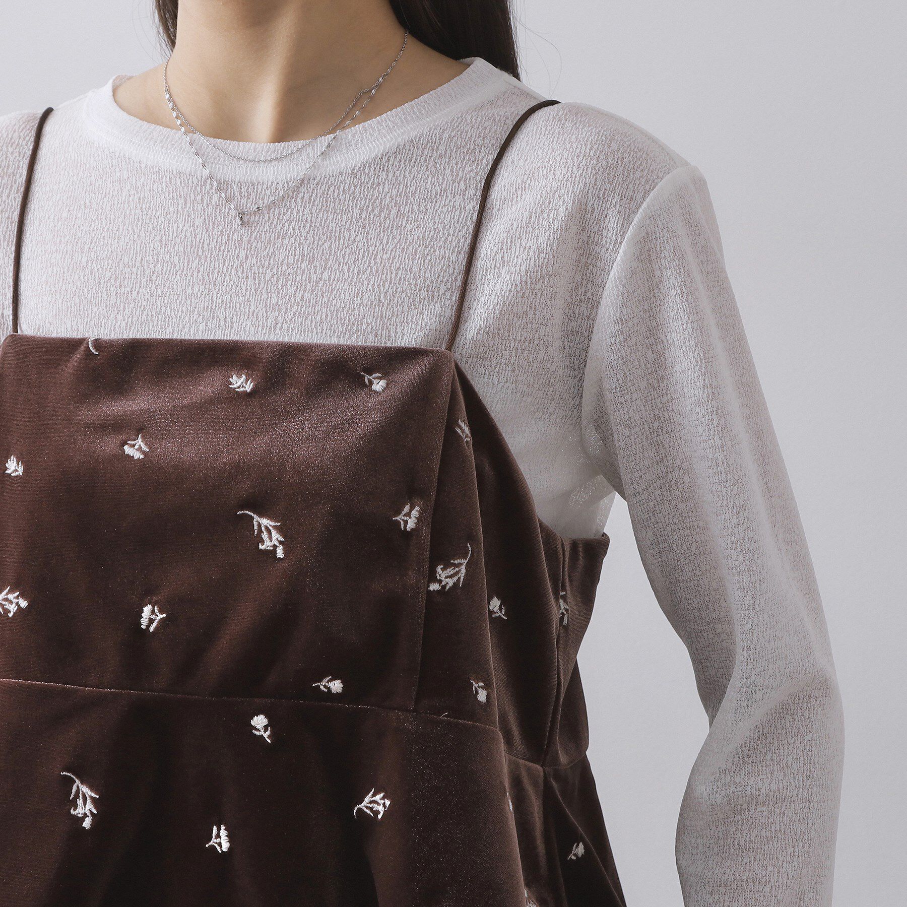 OPAQUE.CLIP「ベロアキャミ/セットアップ対応可【洗濯機OK】」|シャツ・ブラウス|