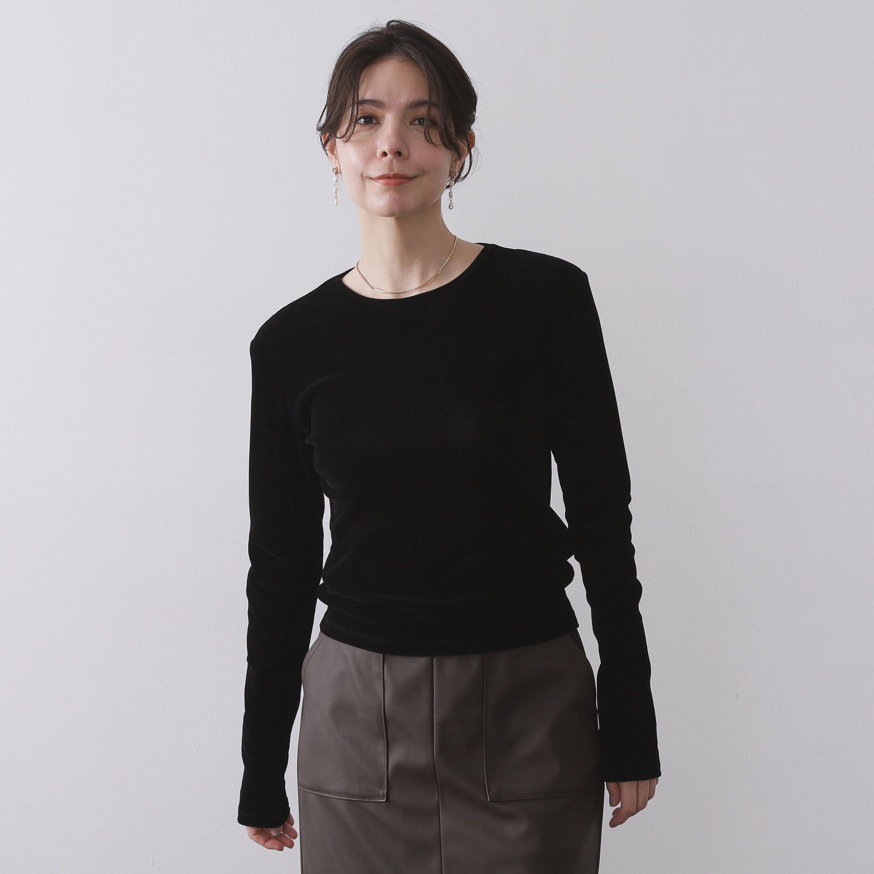 OPAQUE.CLIP「フロッキーチュールトップス【洗濯機OK】」|Tシャツ・カットソー|