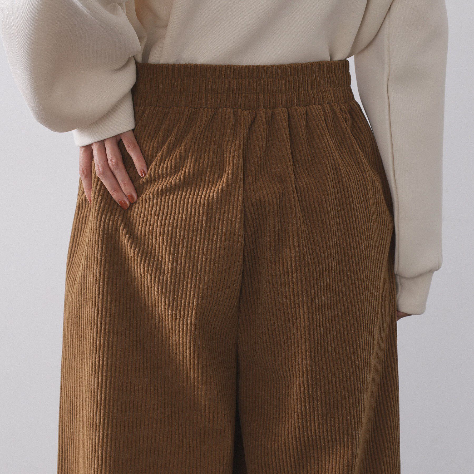 OPAQUE.CLIP「ゴーデュロイジャージイージーワイドパンツ【洗濯機OK】」|その他|