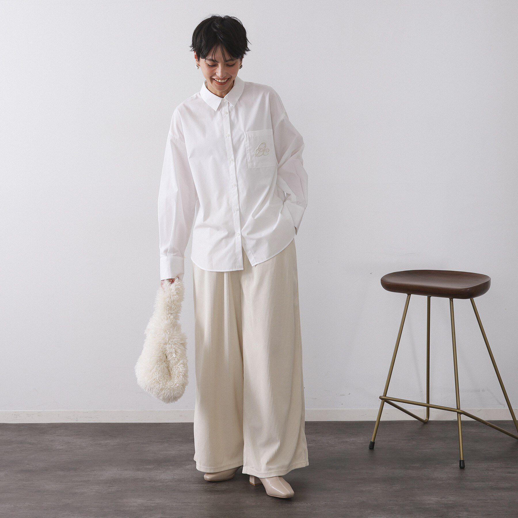 OPAQUE.CLIP「ゴーデュロイジャージイージーワイドパンツ【洗濯機OK】」|その他|