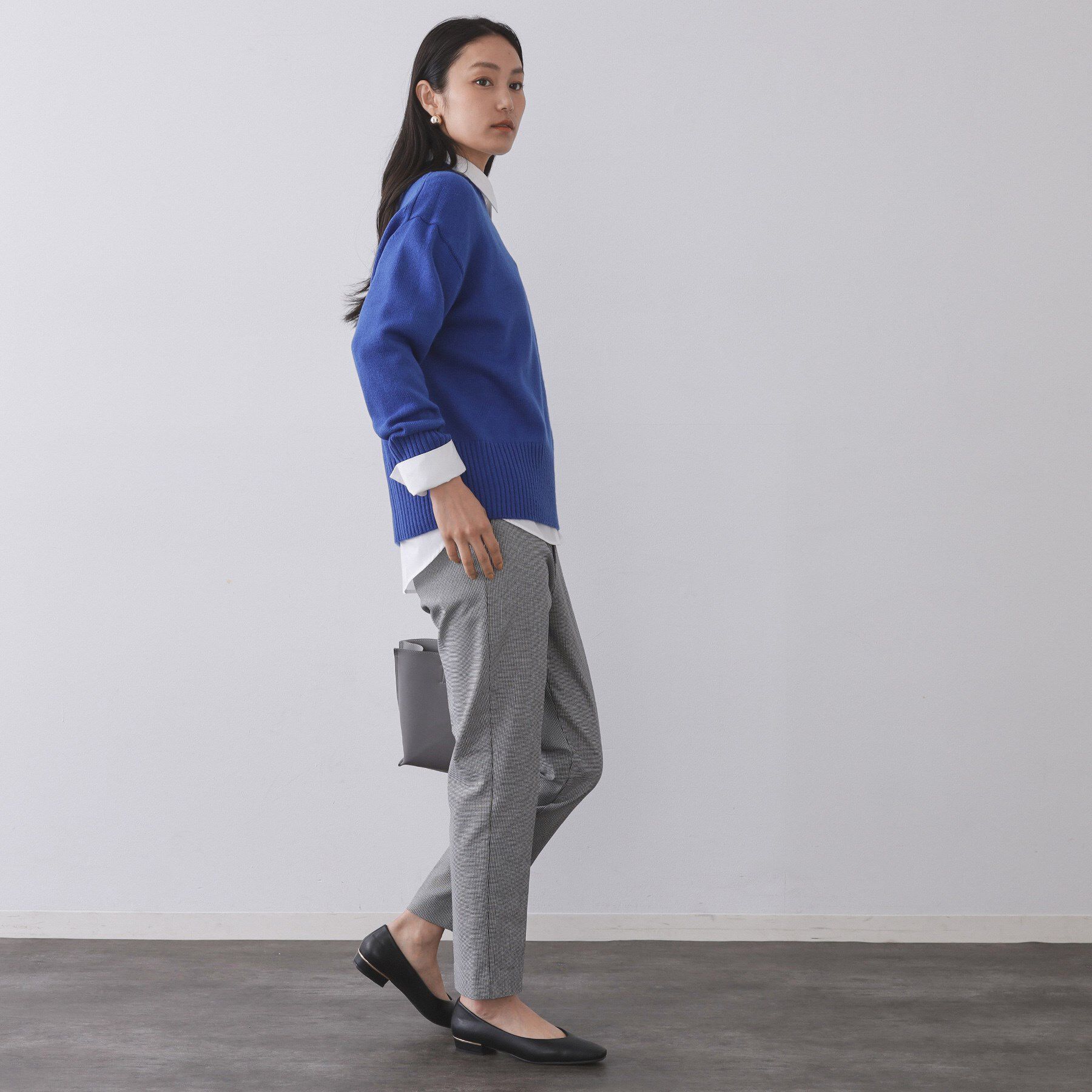 OPAQUE.CLIP「バックボタンリラクシーニット【洗濯機OK】」|ニット・セーター|