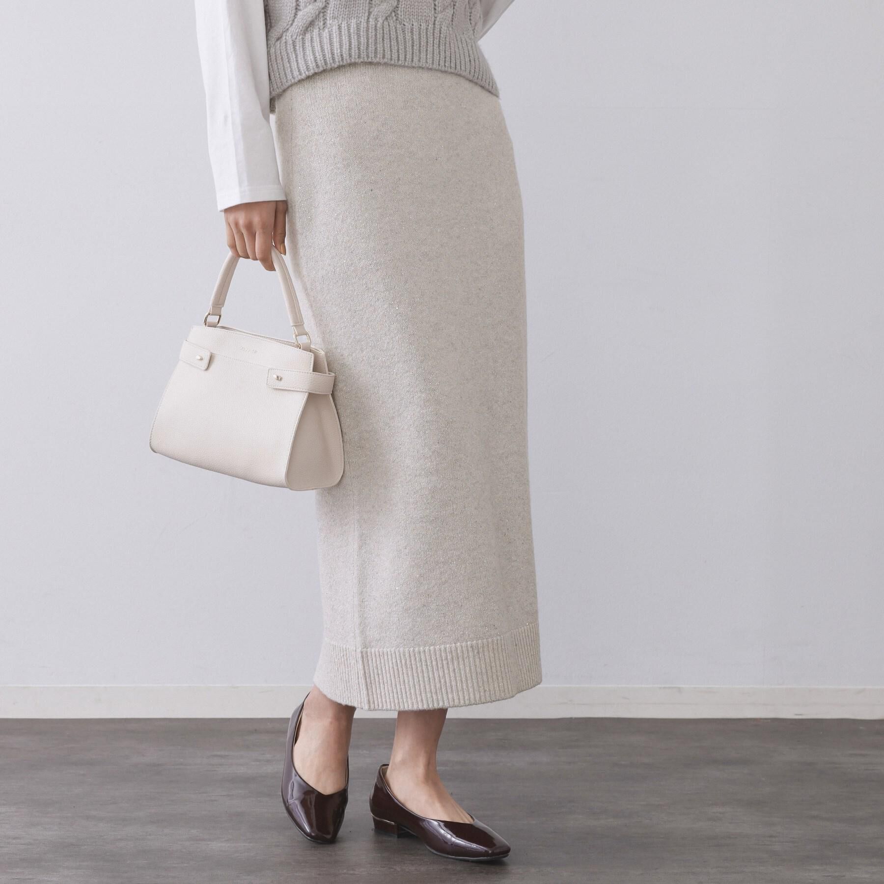 OPAQUE.CLIP「ラメスパンコールナロースカート/セットアップ対応可【洗濯機OK】」|スカート|