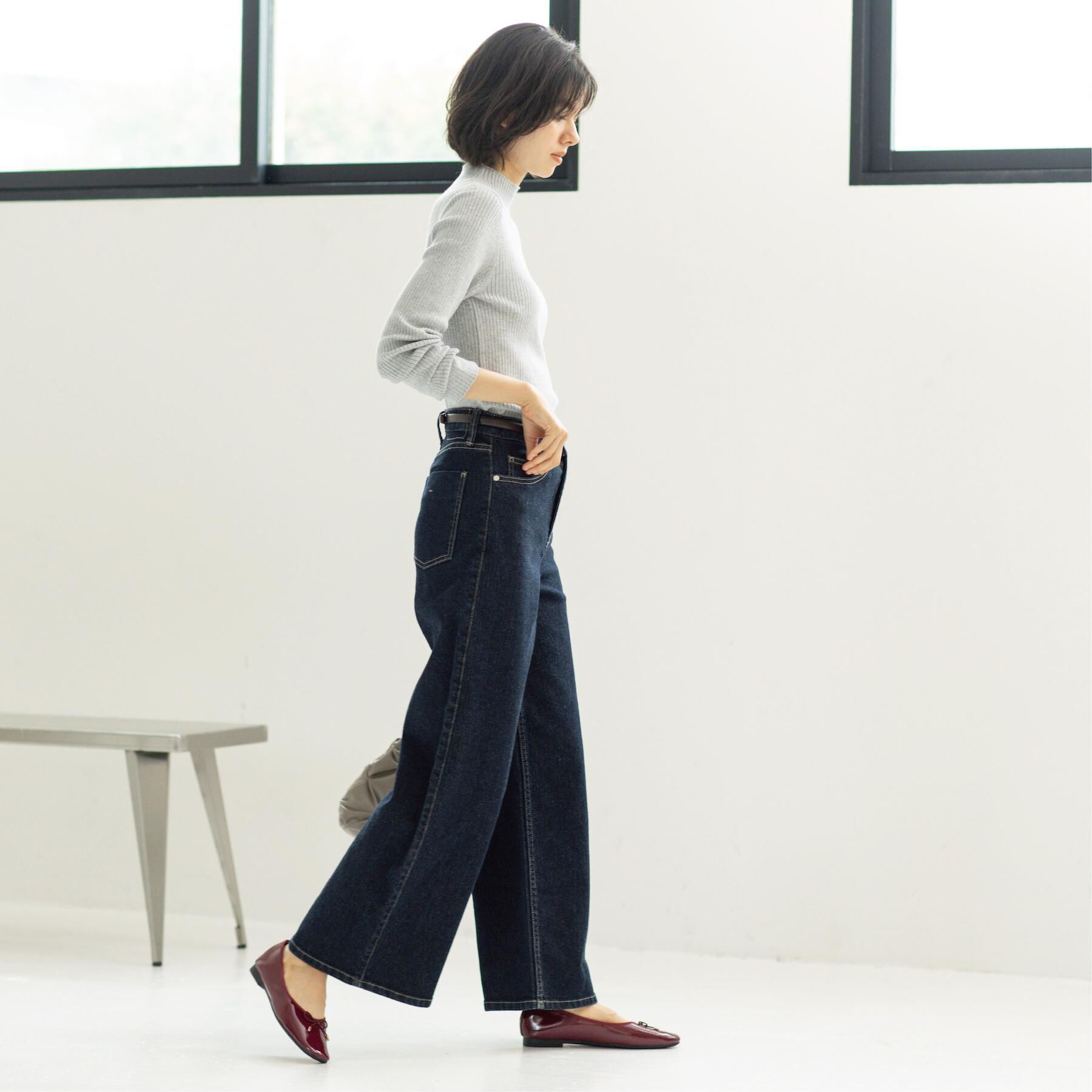 OPAQUE.CLIP「ハイネックリブニット【洗濯機OK】」|ニット・セーター|