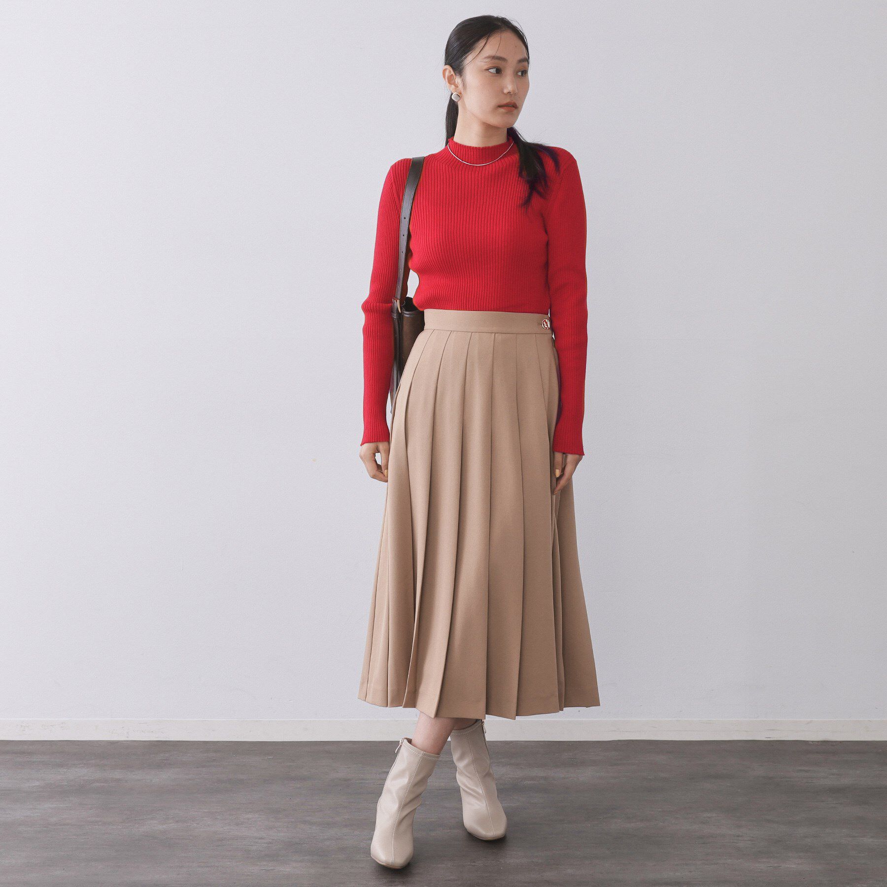 OPAQUE.CLIP「ハイネックリブニット【洗濯機OK】」|ニット・セーター|