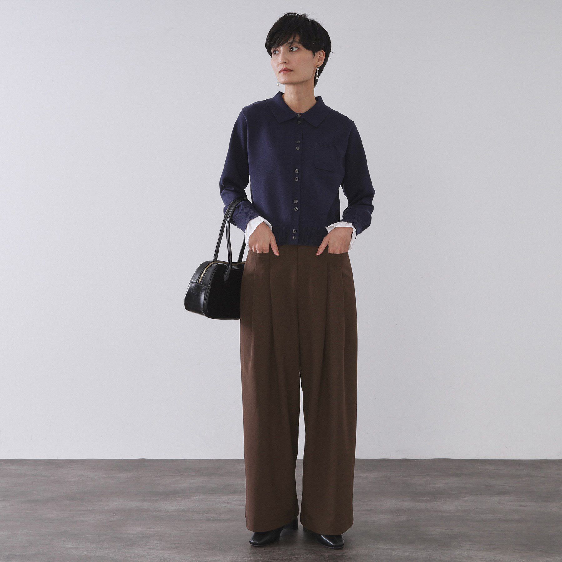 OPAQUE.CLIP「タックデザインワイドパンツ【洗濯機OK】」|その他|