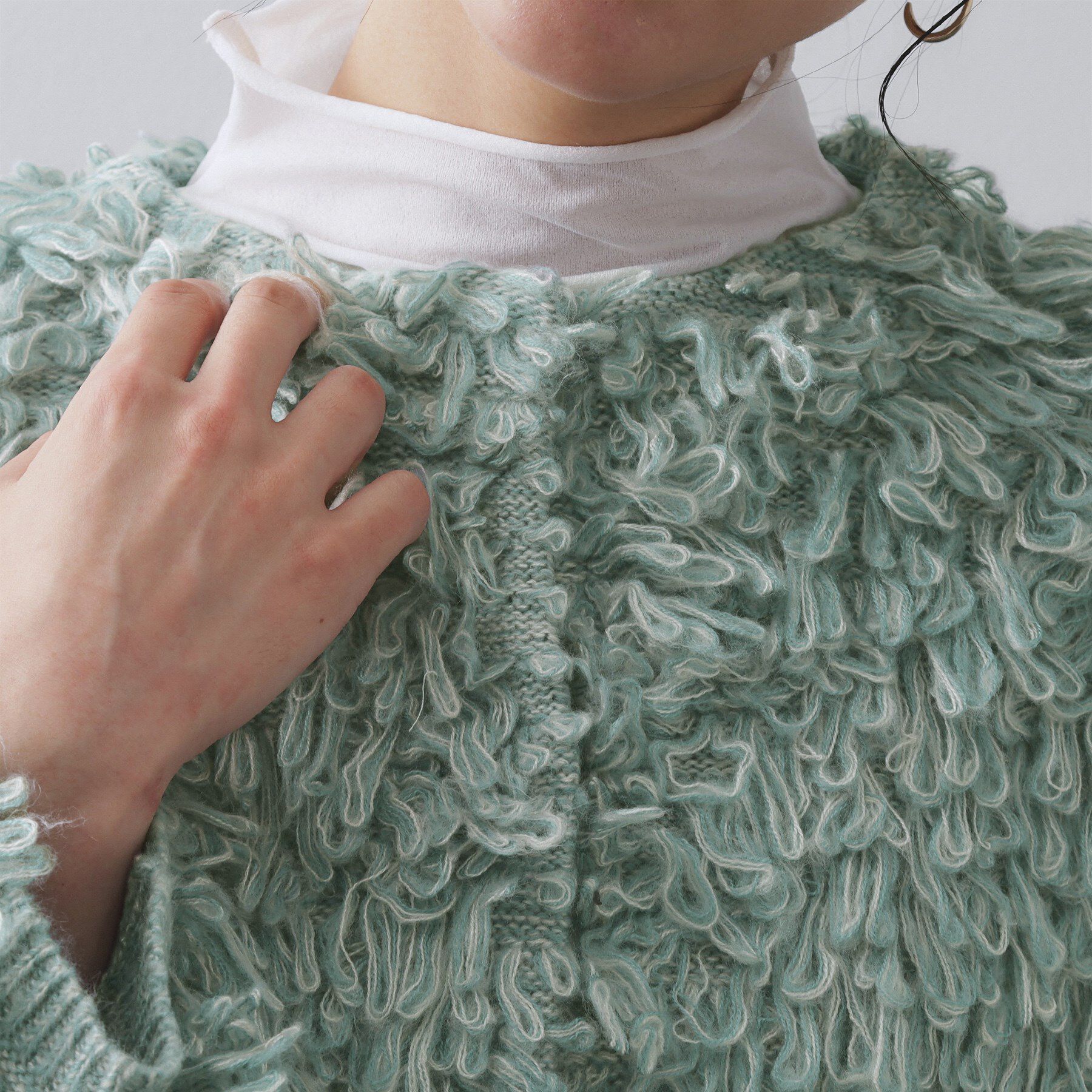 OPAQUE.CLIP「ループヤーンニットカーディガン」|カーディガン|