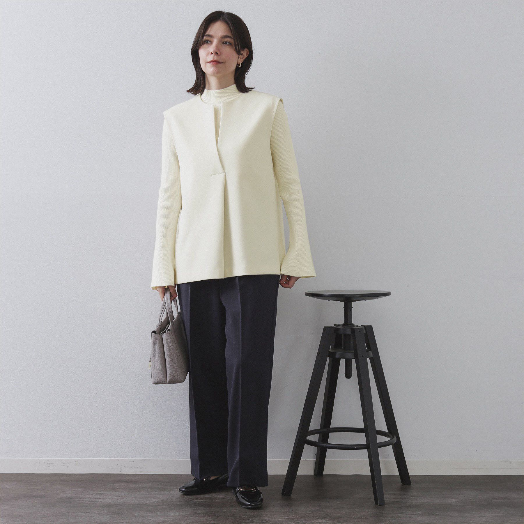 OPAQUE.CLIP「《ツインセット》ベスト&times;リブニット【洗濯機OK】」|その他|