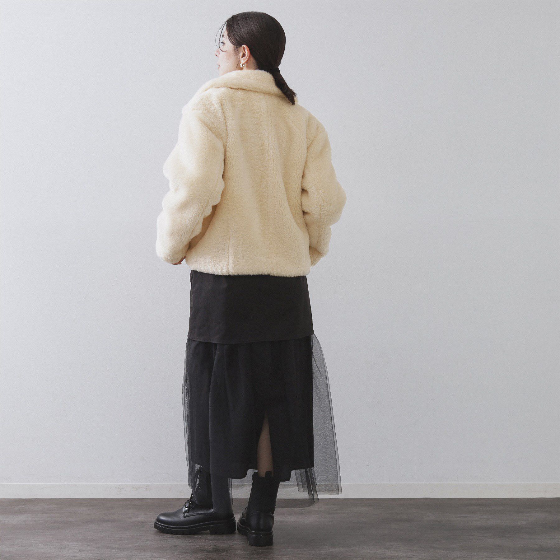 OPAQUE.CLIP「ステンカラーボアブルゾン【洗える】」|ブルゾン・スタジャン|