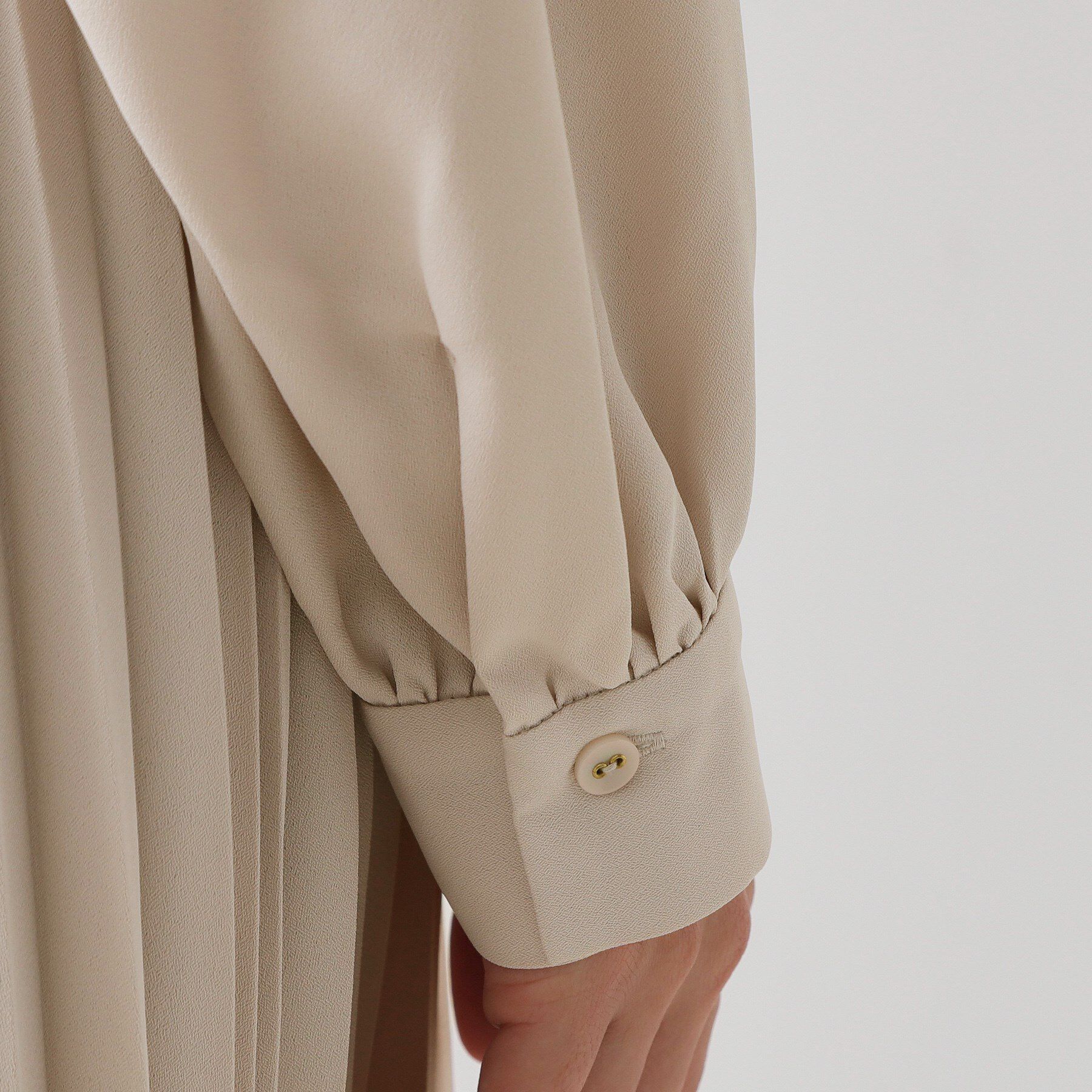 OPAQUE.CLIP「《通勤対応》ジョーゼットプリーツワンピース【洗濯機OK】」|ワンピース|