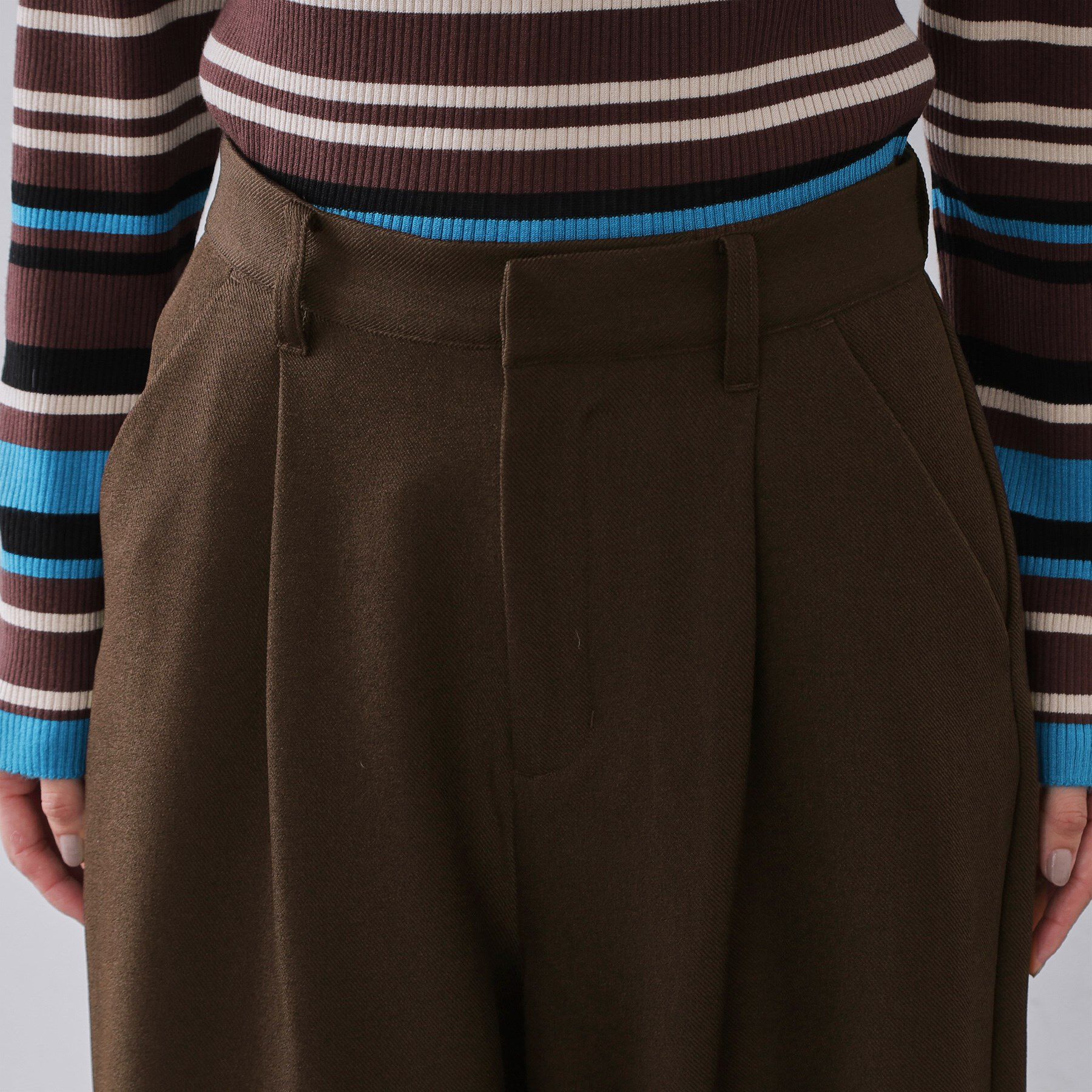 OPAQUE.CLIP「メランジ カーヴィーパンツ【洗濯機OK】」|その他|