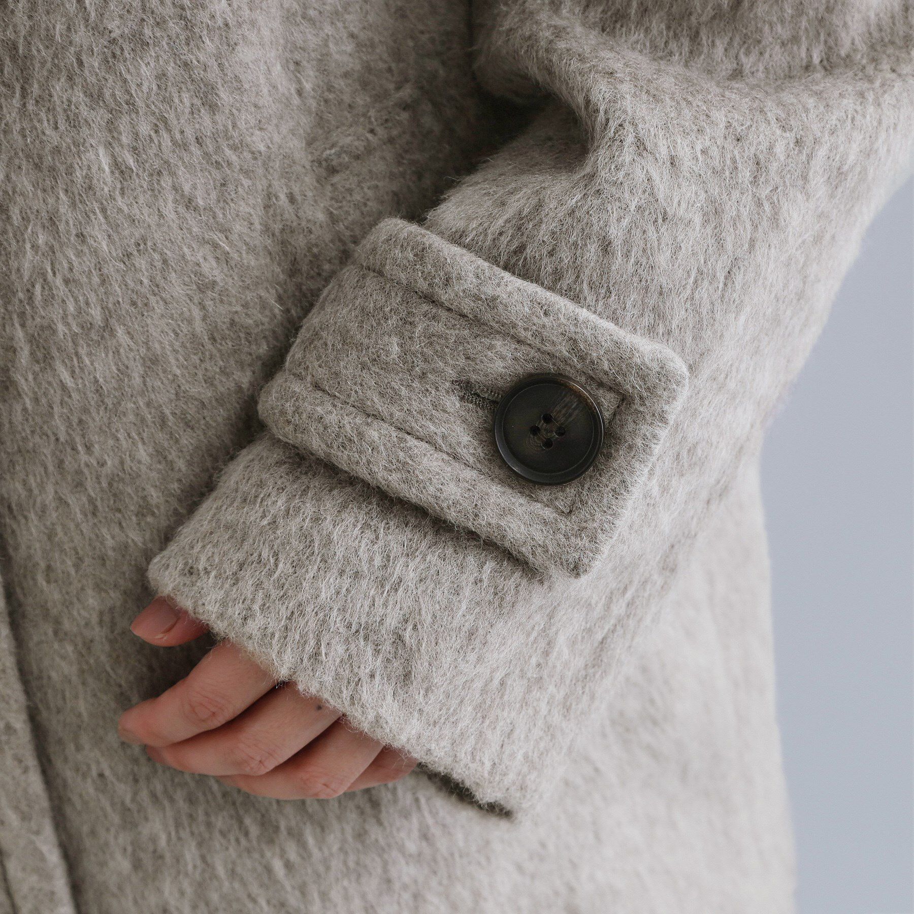 OPAQUE.CLIP「【es】《Mapel／マペル》シャギーミドルコート」|チェスターコート|