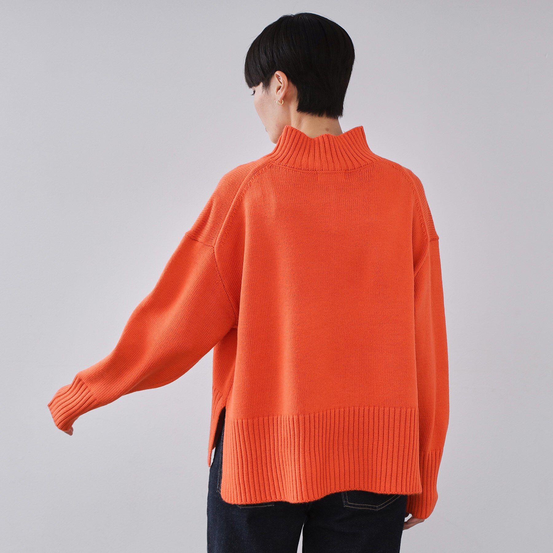 OPAQUE.CLIP「ハーフジップミドルゲージニット【洗濯機OK】」|ニット・セーター|