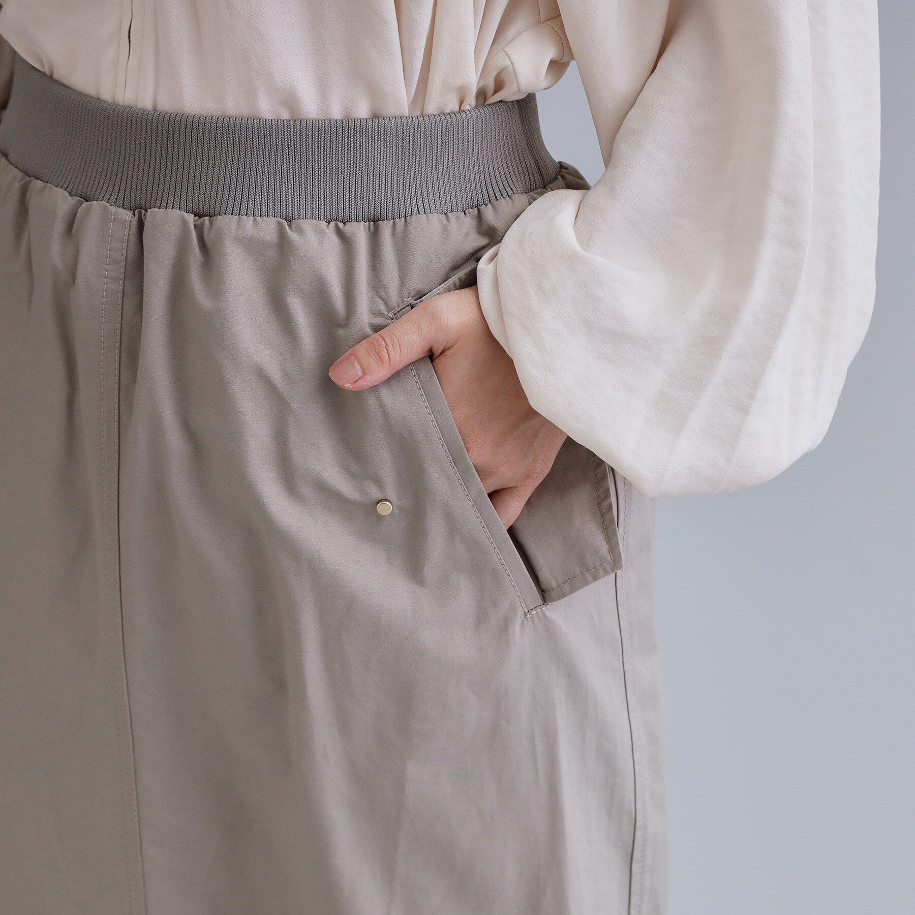 OPAQUE.CLIP「【es】リブナロースカート【洗濯機OK】」|スカート|