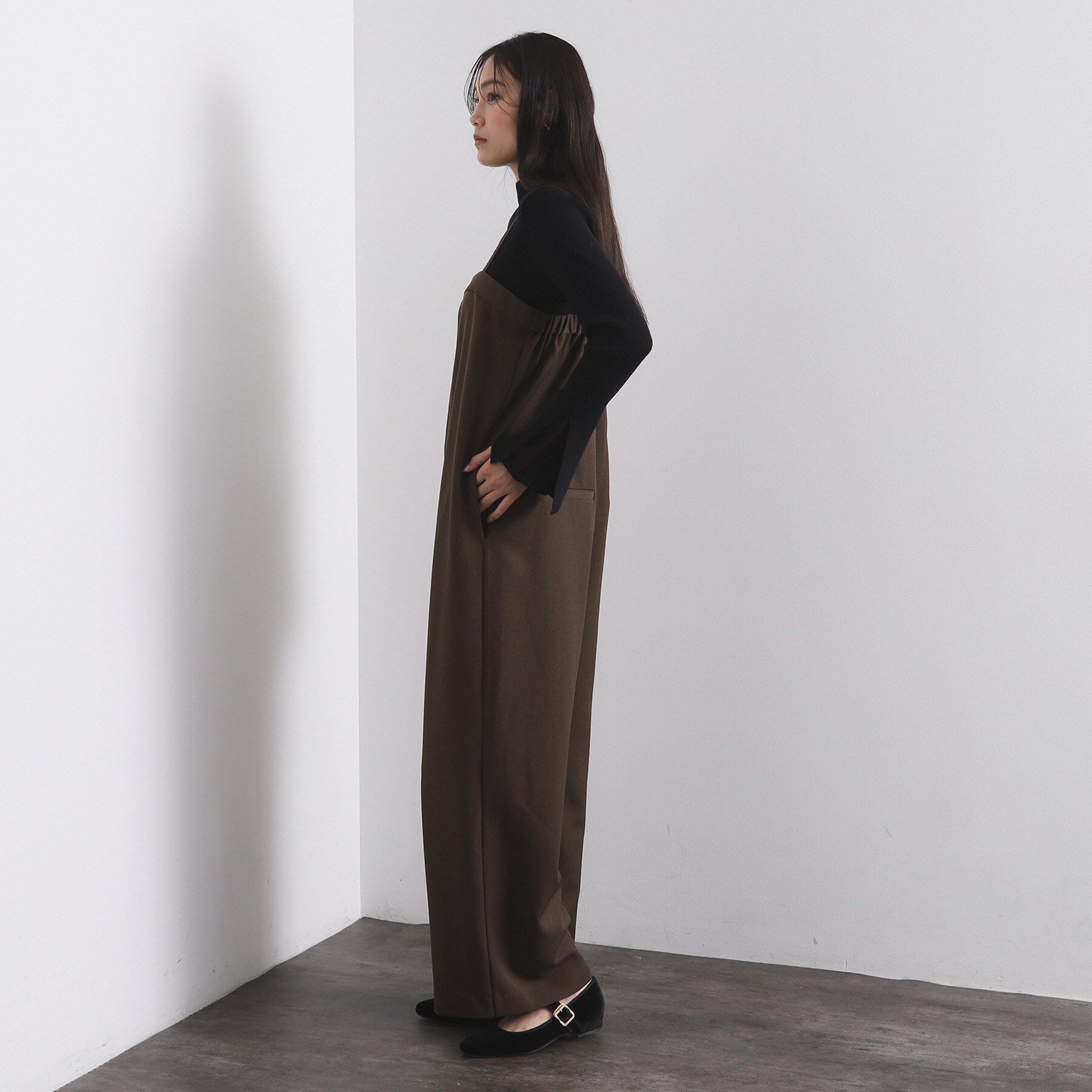 OPAQUE.CLIP「ベアサロペット【洗濯機OK】」|オールインワン|