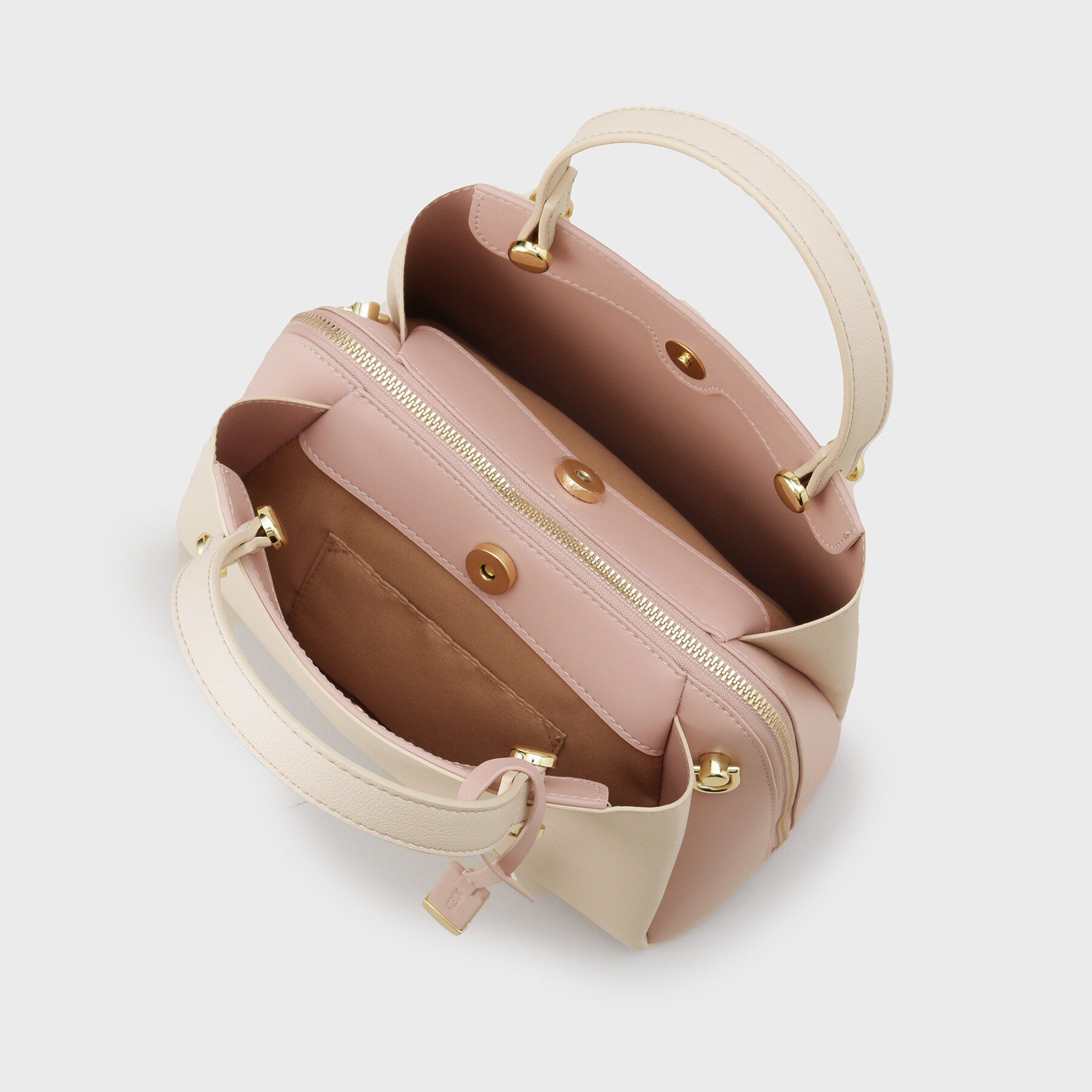 OPAQUE.CLIP「【2WAY】バイカラーミドルボストンバッグ」|ショルダー・メッセンジャー|