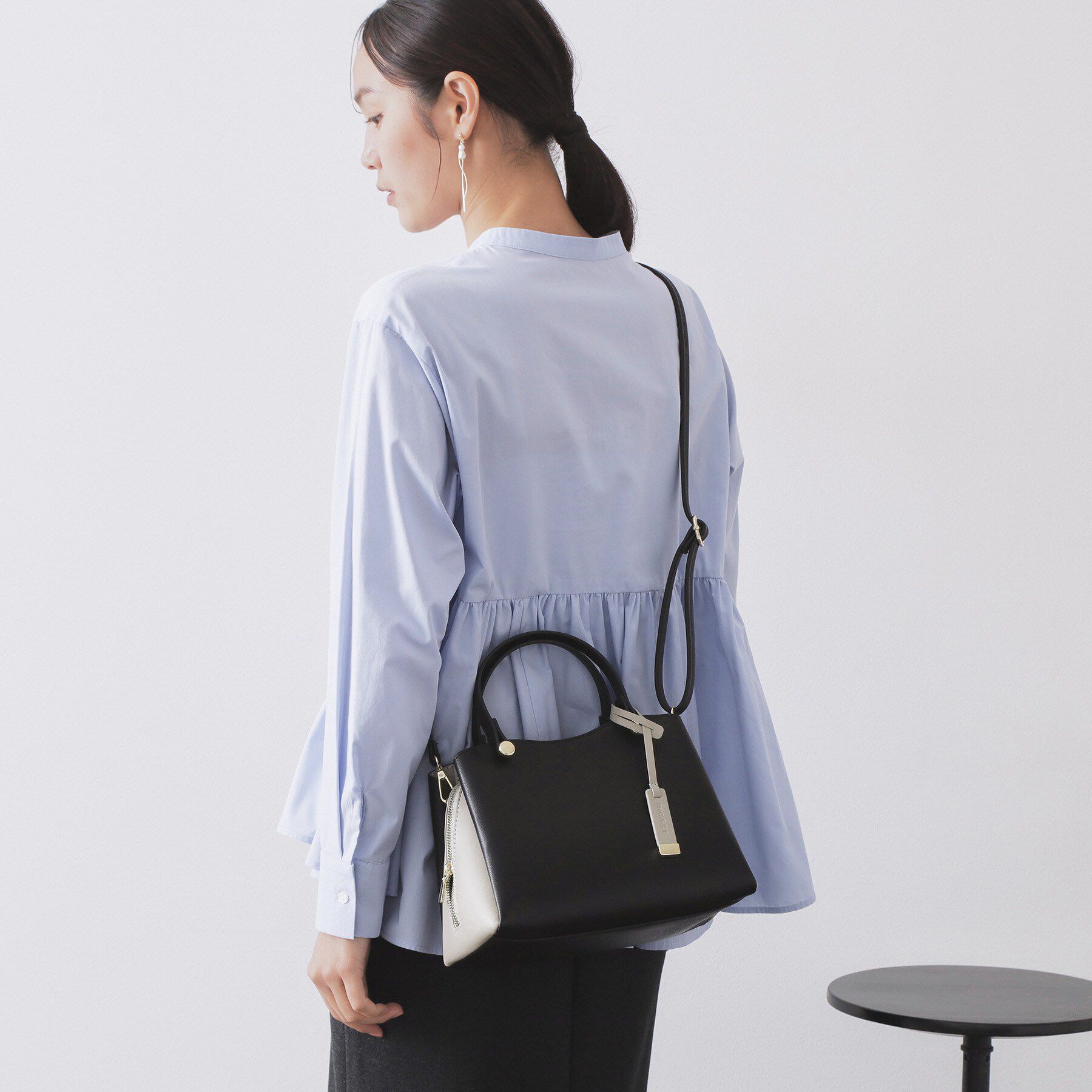 OPAQUE.CLIP「【2WAY】バイカラーミドルボストンバッグ」|ショルダー・メッセンジャー|