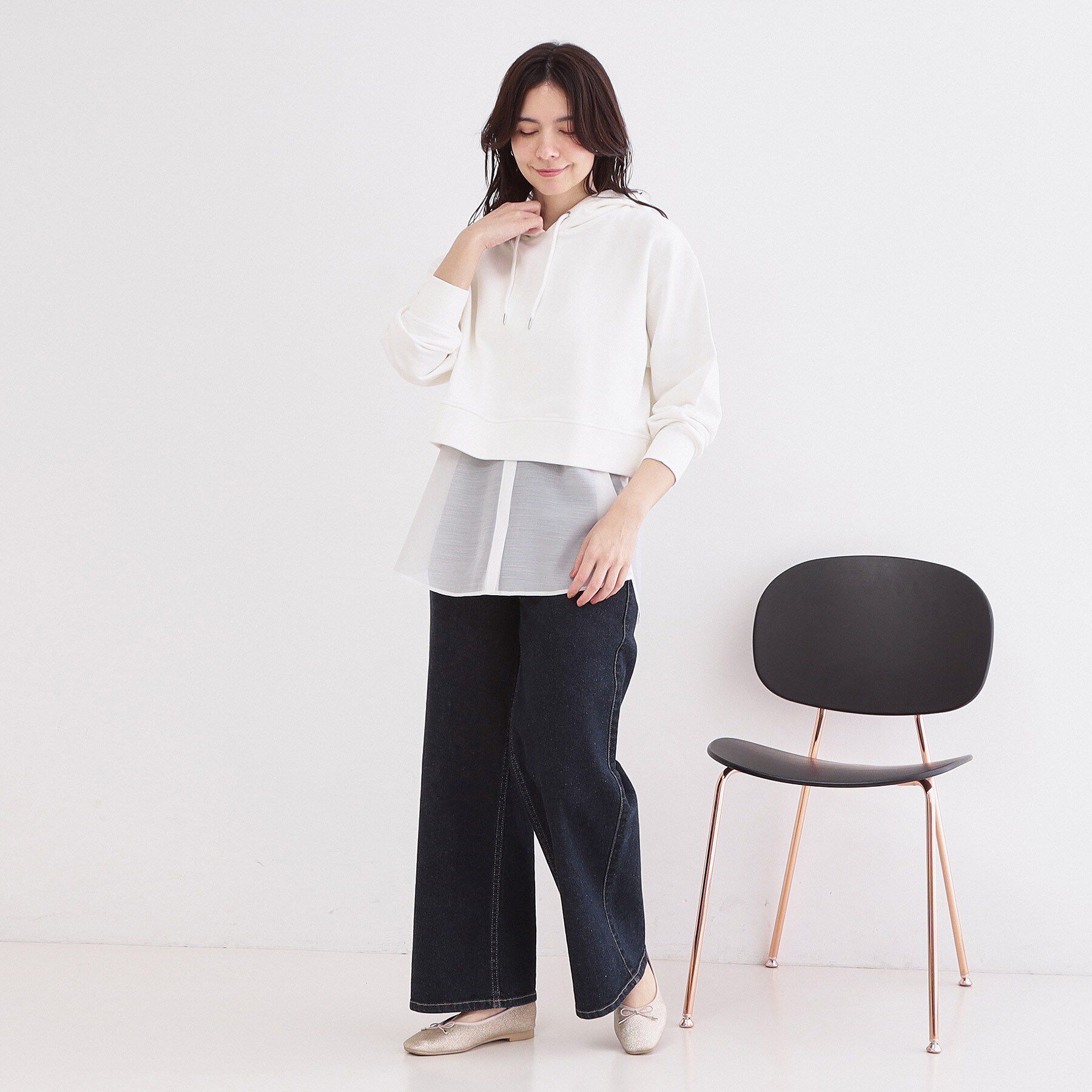 OPAQUE.CLIP「ショート裏毛フーディ【洗濯機OK】」|パーカー|