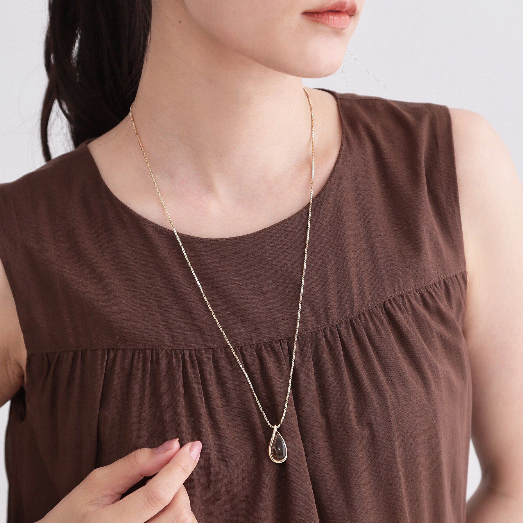 OPAQUE.CLIP「2WAYクリアカラードロップスライドネックレス」|ネックレス|