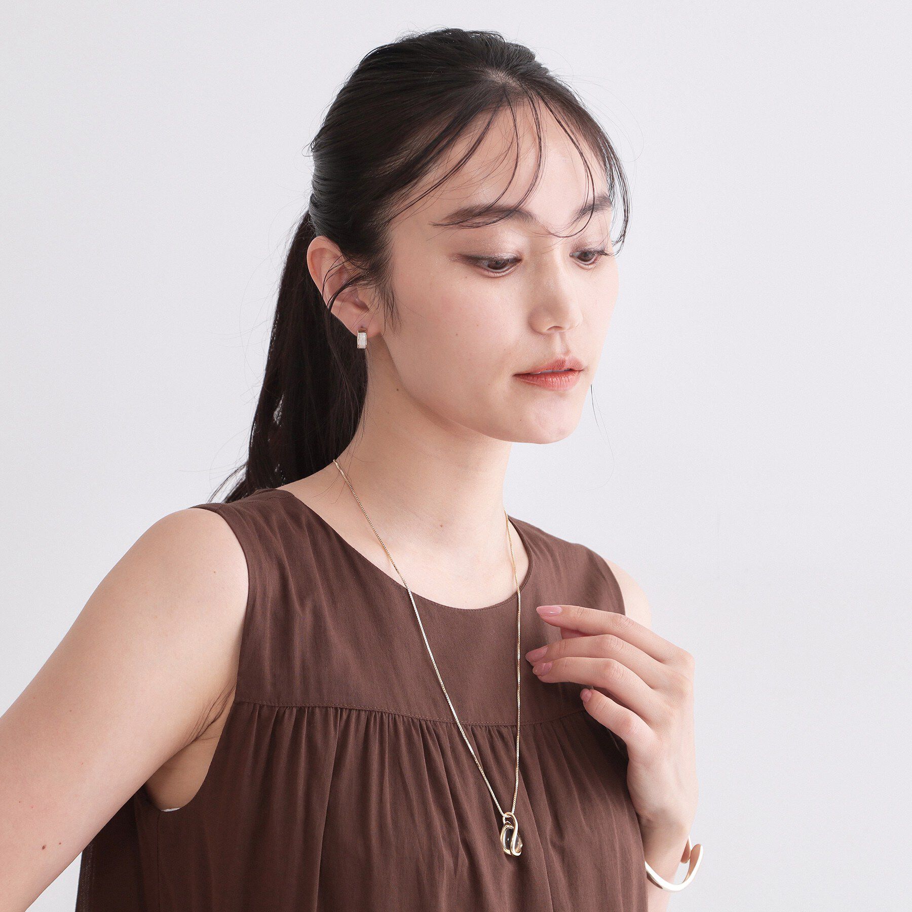 OPAQUE.CLIP「2WAYクリアカラードロップスライドネックレス」|ネックレス|