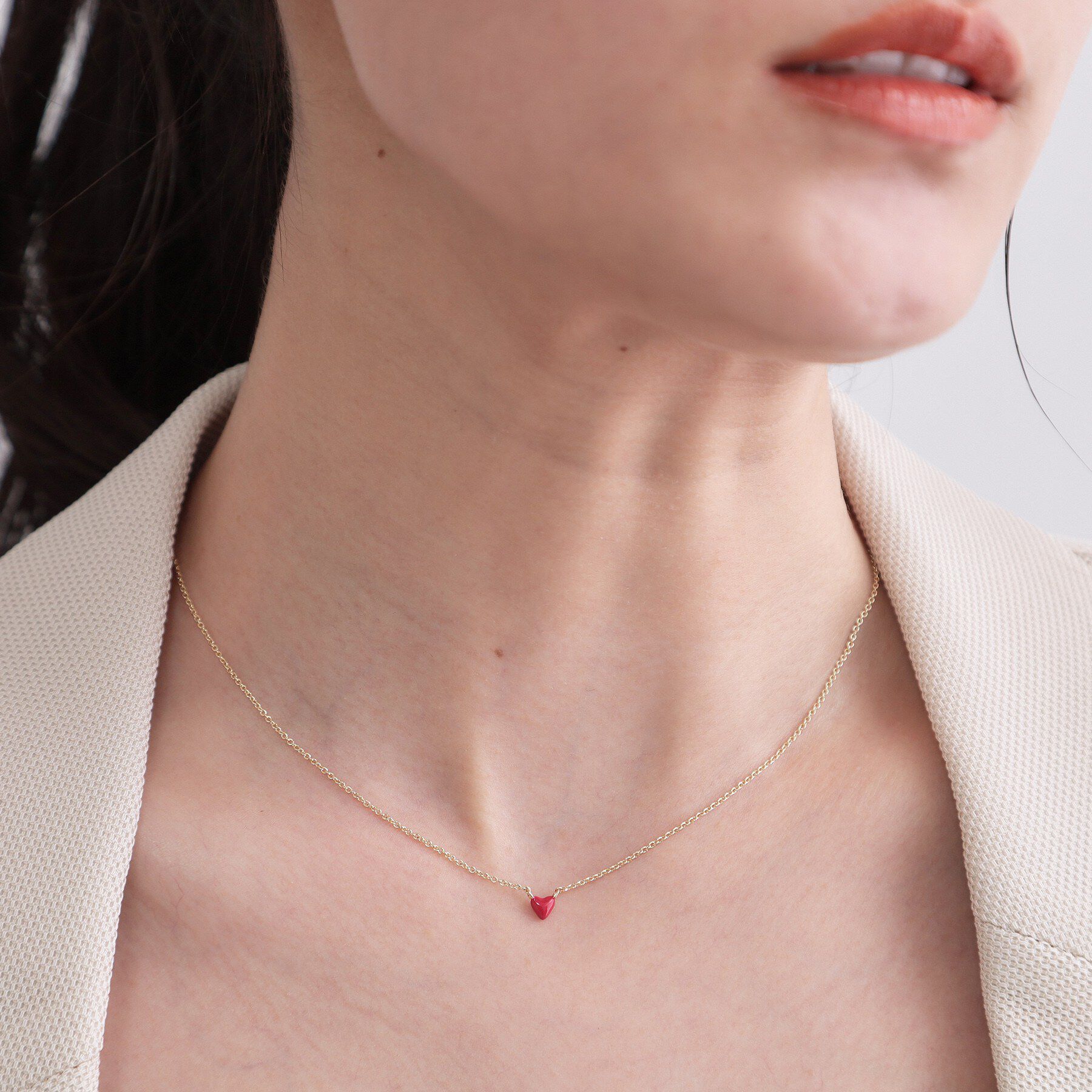 OPAQUE.CLIP「ミニハートネックレス」|ネックレス|
