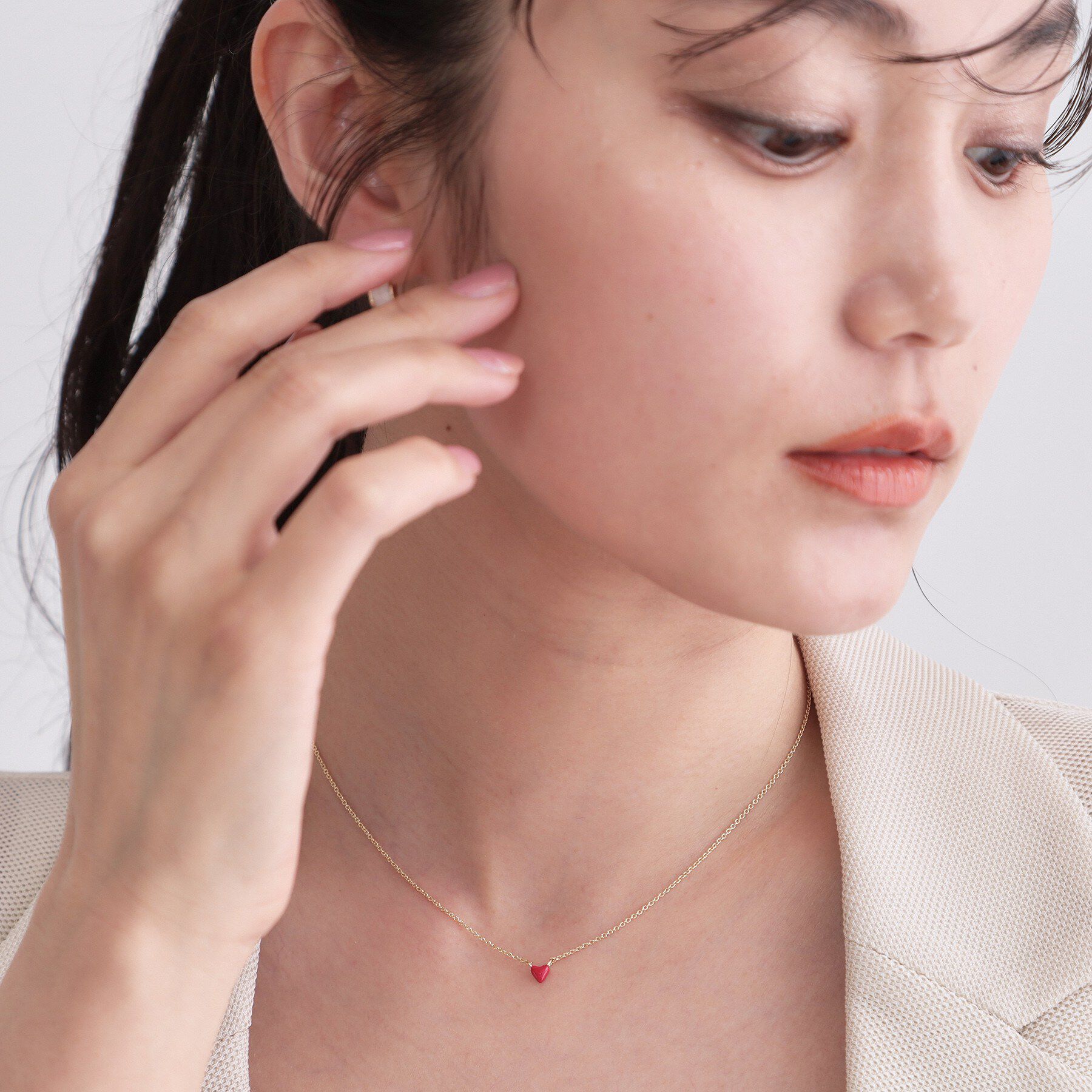 OPAQUE.CLIP「ミニハートネックレス」|ネックレス|