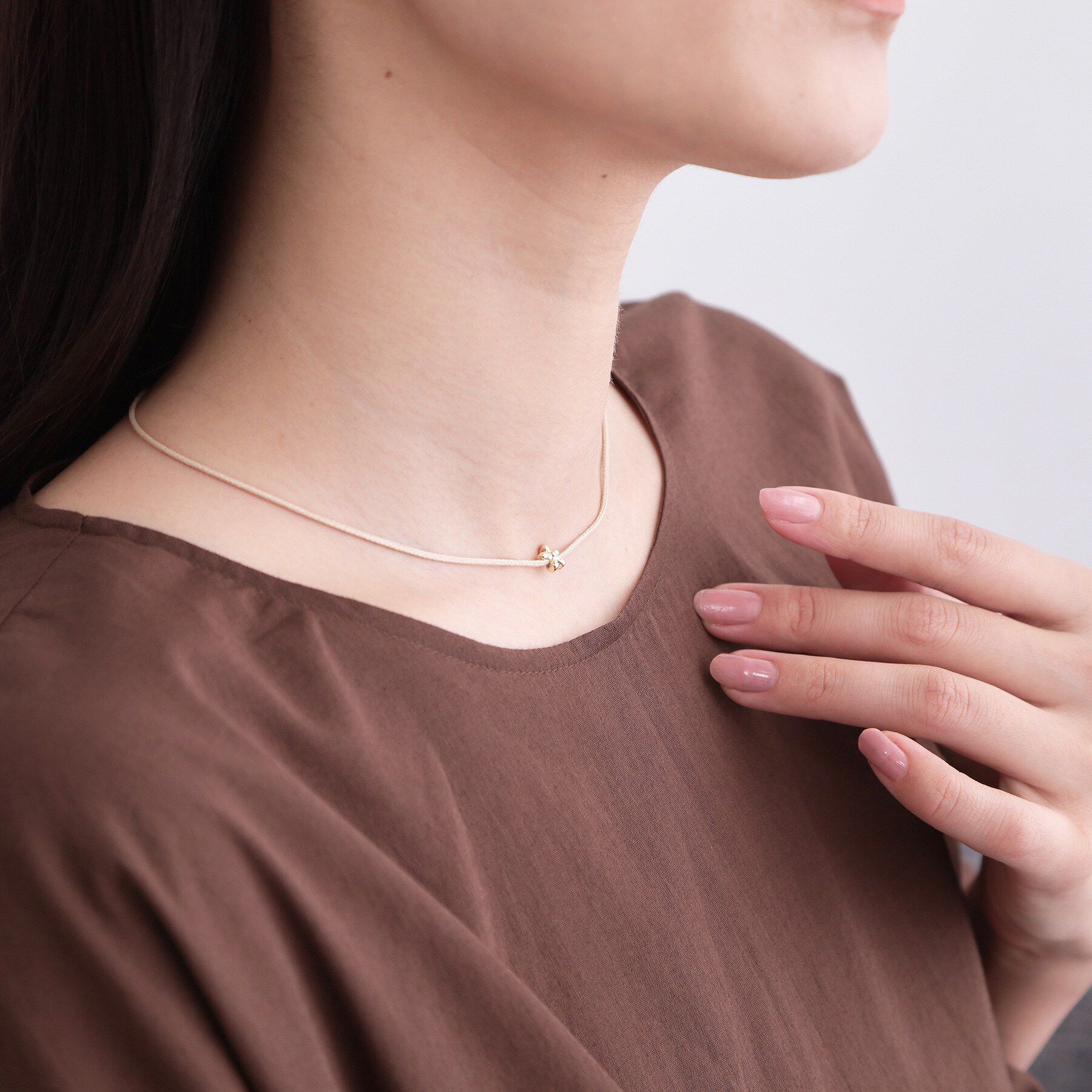 OPAQUE.CLIP「【長さ調整可】ミニフラワーコードネックレス」|ネックレス|