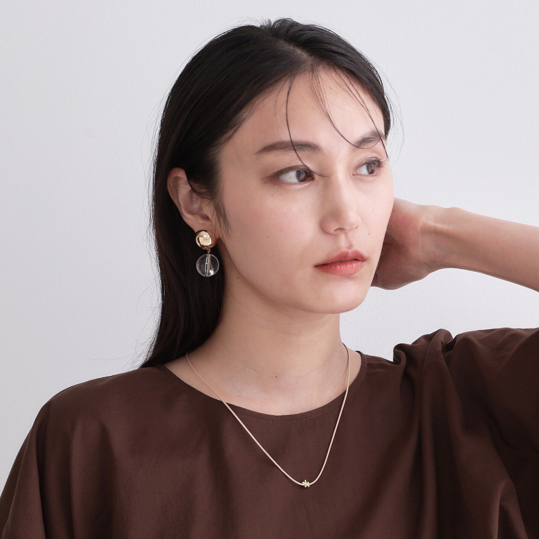 OPAQUE.CLIP「【長さ調整可】ミニフラワーコードネックレス」|ネックレス|