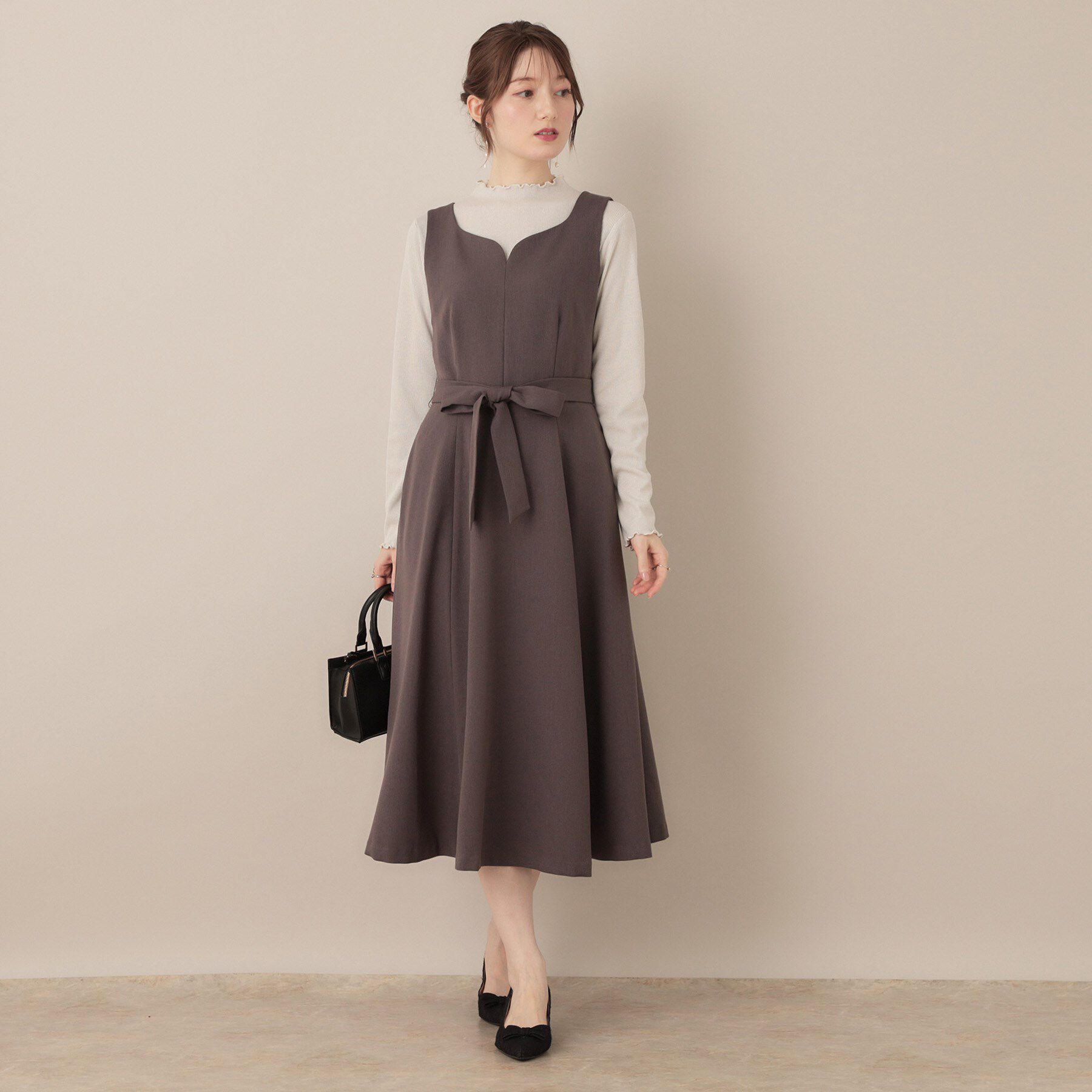 Couture broach「【ほんのりシアー・きれいめ】サステナブル テレコインナートップス」|Tシャツ・カットソー|