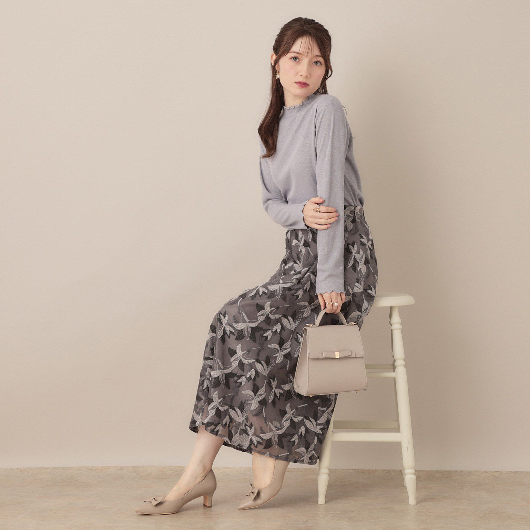 Couture broach「【ほんのりシアー・きれいめ】サステナブル テレコインナートップス」|Tシャツ・カットソー|