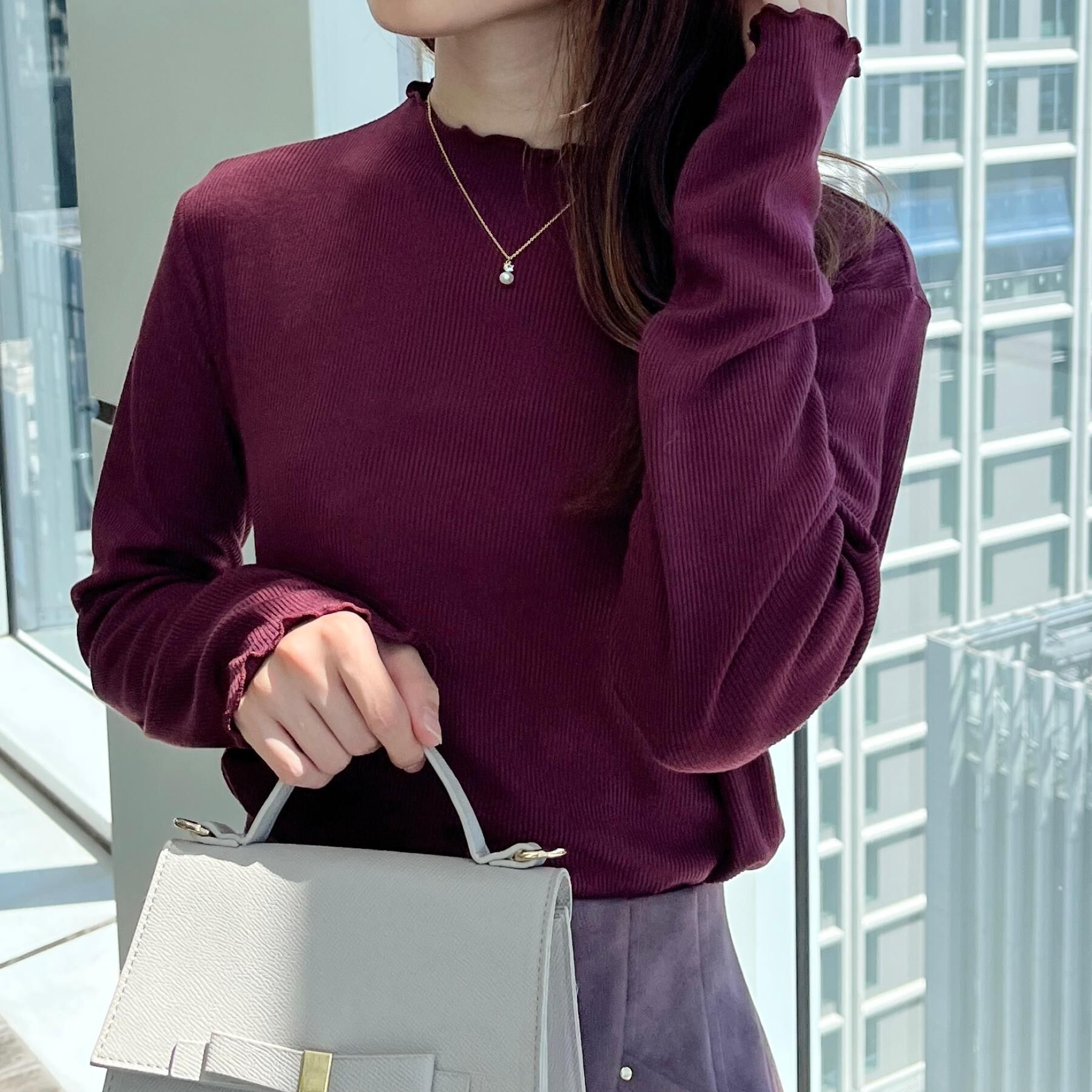 Couture broach「【ほんのりシアー・きれいめ】サステナブル テレコインナートップス」|Tシャツ・カットソー|