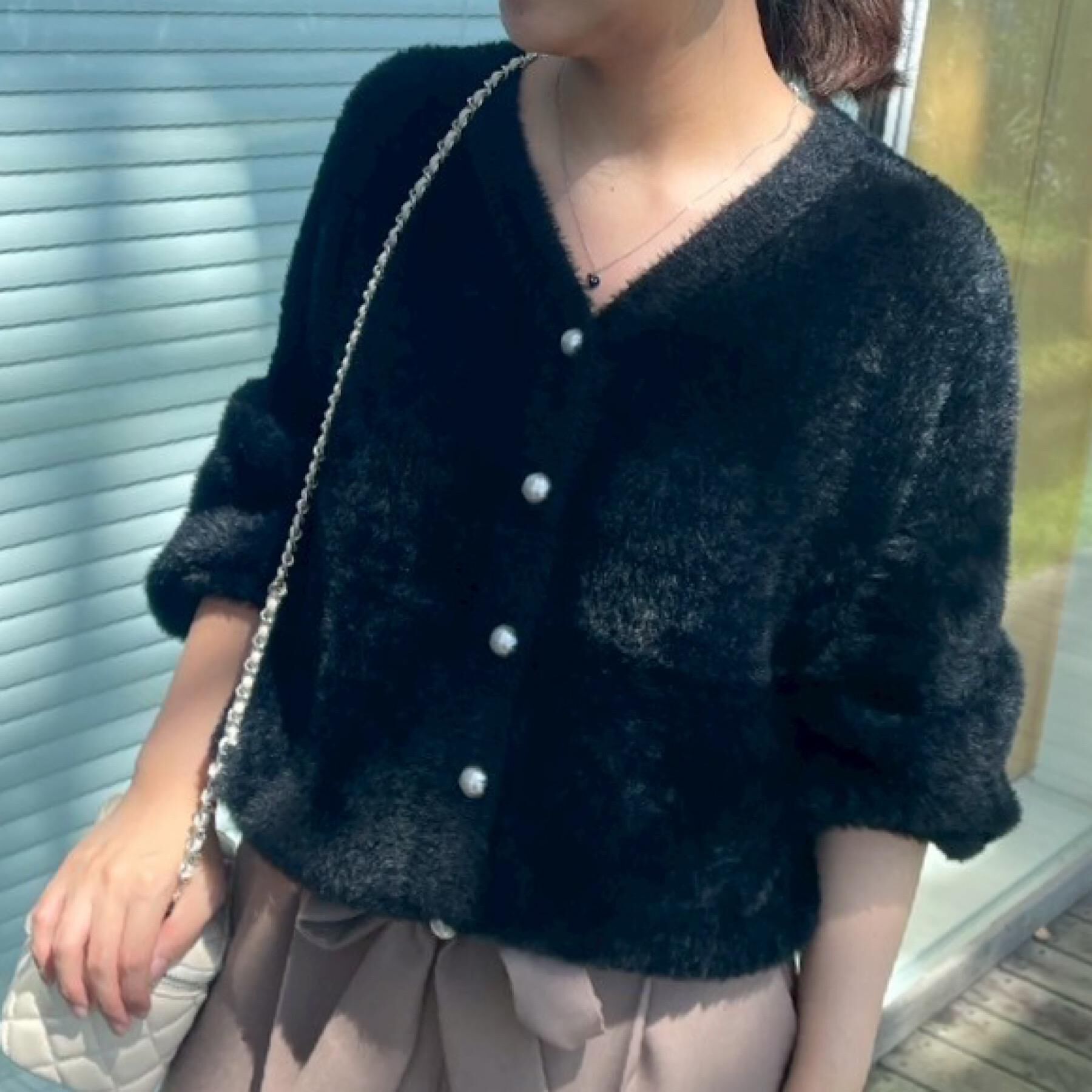 Couture broach「【ふわふわ/前後2WAY】フェザーカーディトップス」|カーディガン|