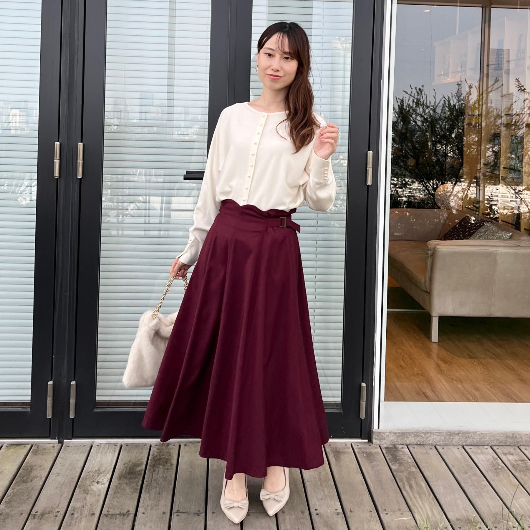 Couture broach「【大人上品・通勤・前後2WAY】バックパール調ドルマンニット」|ニット・セーター|