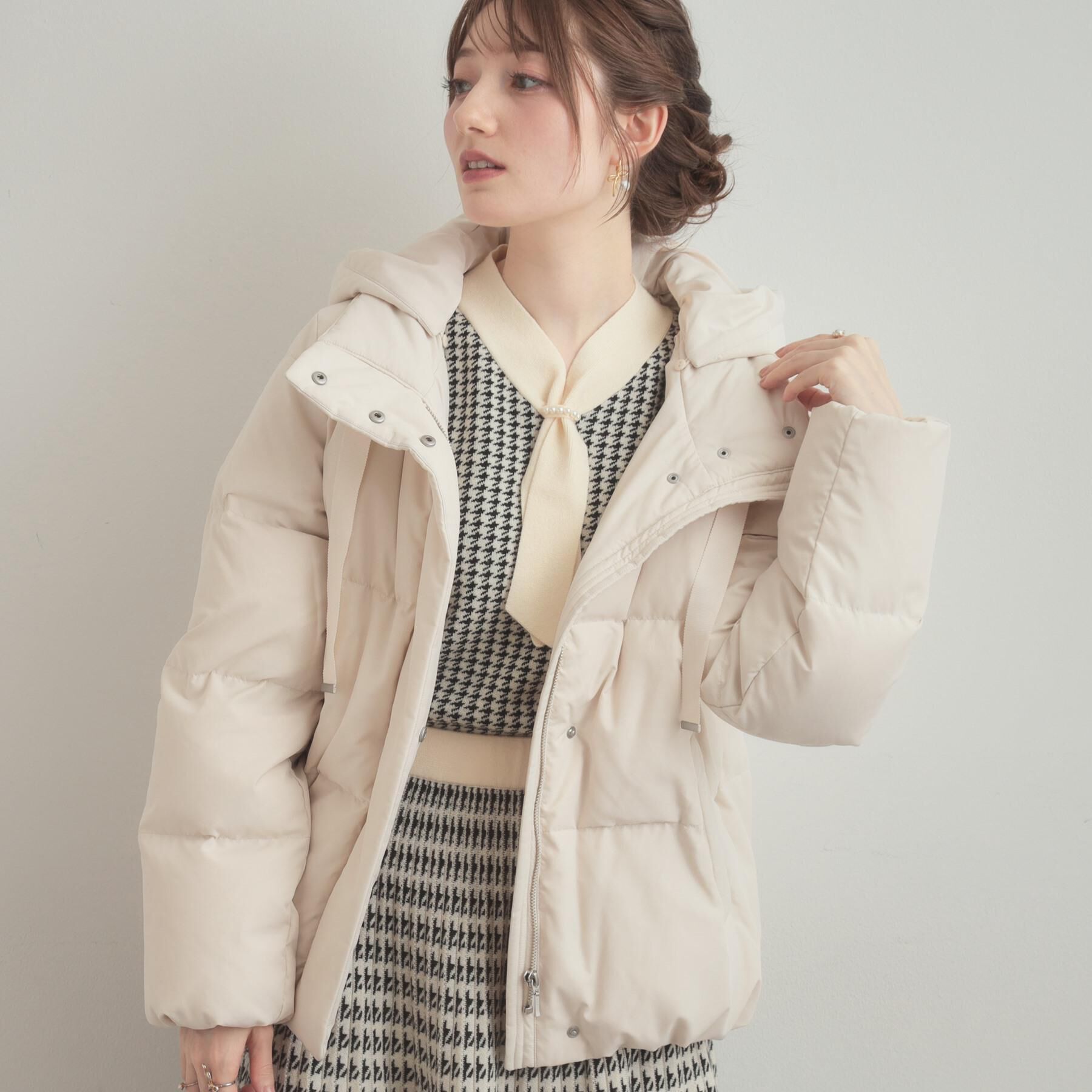 Couture broach「【冬の名品・撥水】愛されダウン」|ダウン|