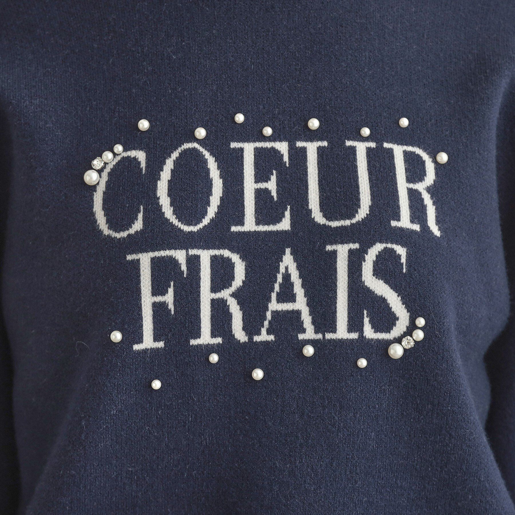 Couture broach「【パール調・ビジューデザイン】華やかロゴニット」|ニット・セーター|