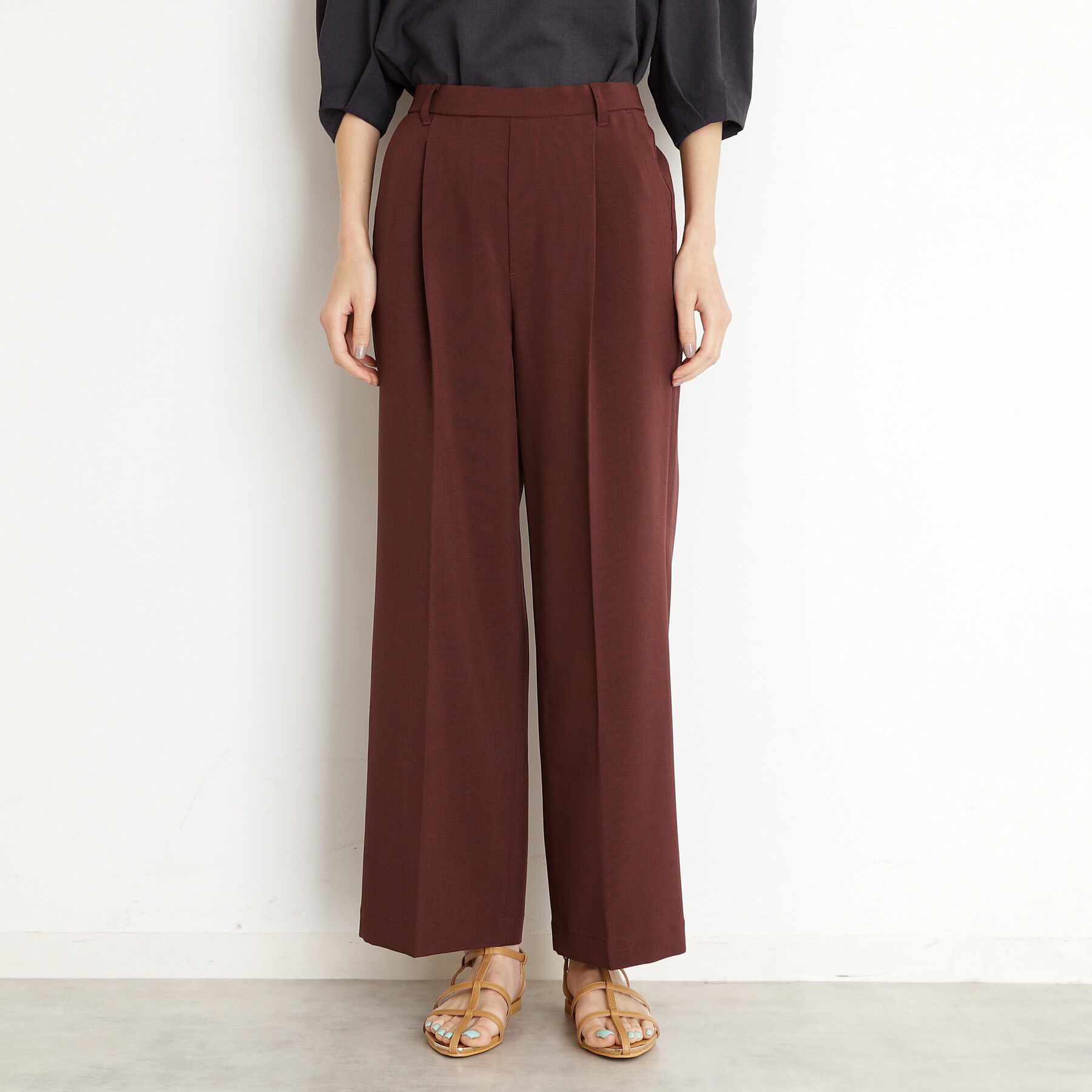 THE SHOP TK「【XS-XLサイズ】麻調ワイドパンツ/洗濯機OK/from the VOICE」|その他|