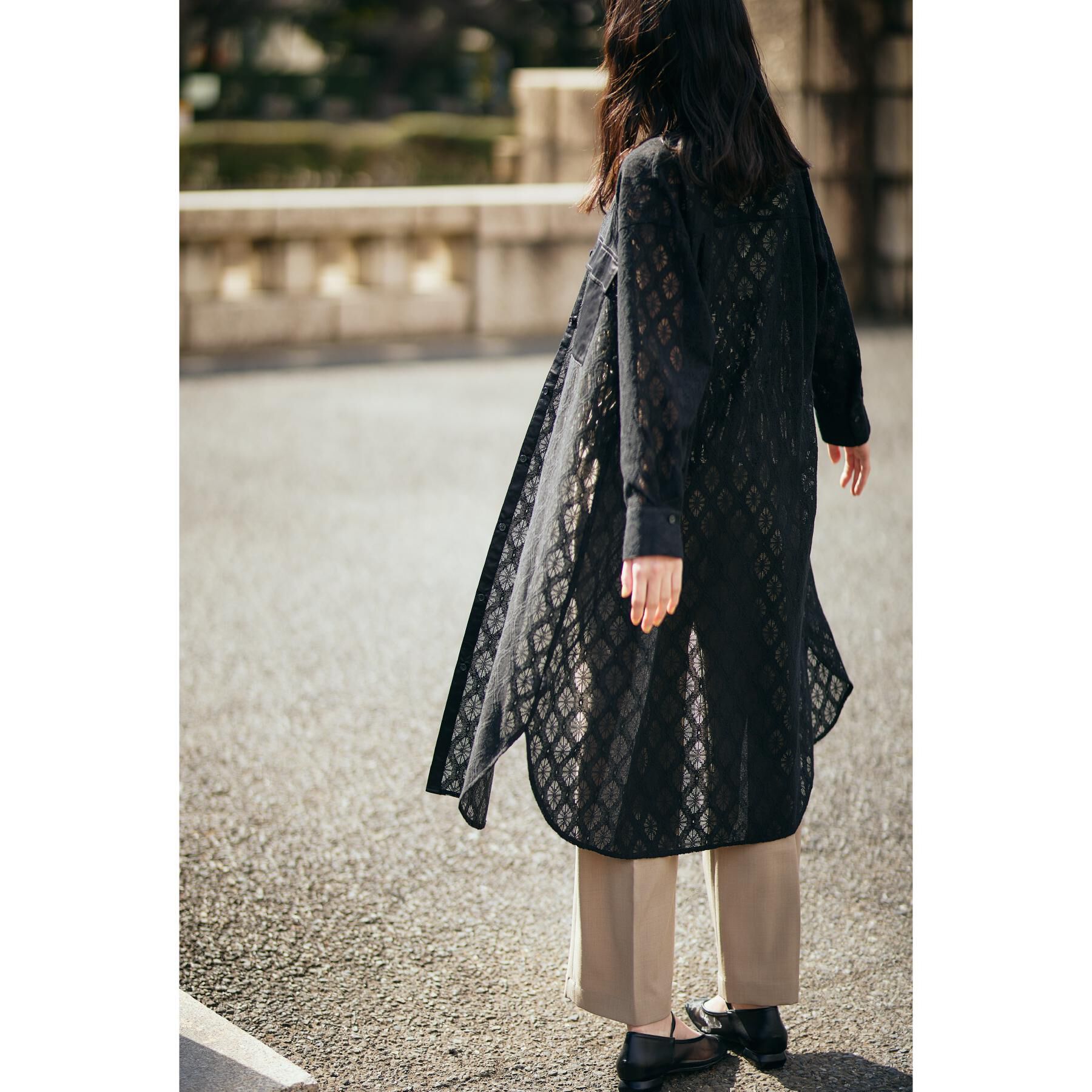 THE SHOP TK「レースシャツワンピース」|ワンピース|