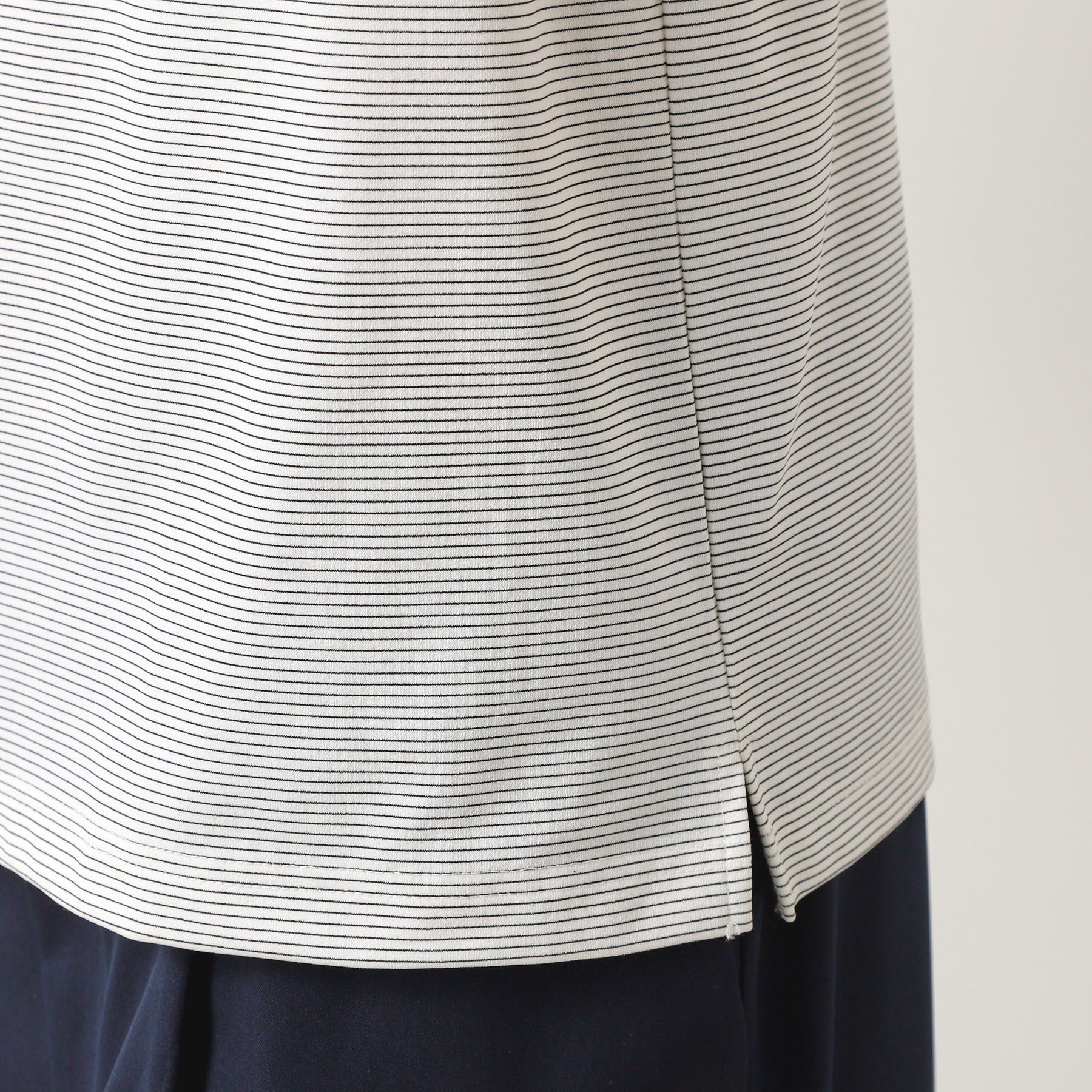 THE SHOP TK「パーフェクテックボーダー半袖Tシャツ 【吸水速乾／洗濯機OK】」|Tシャツ・カットソー|