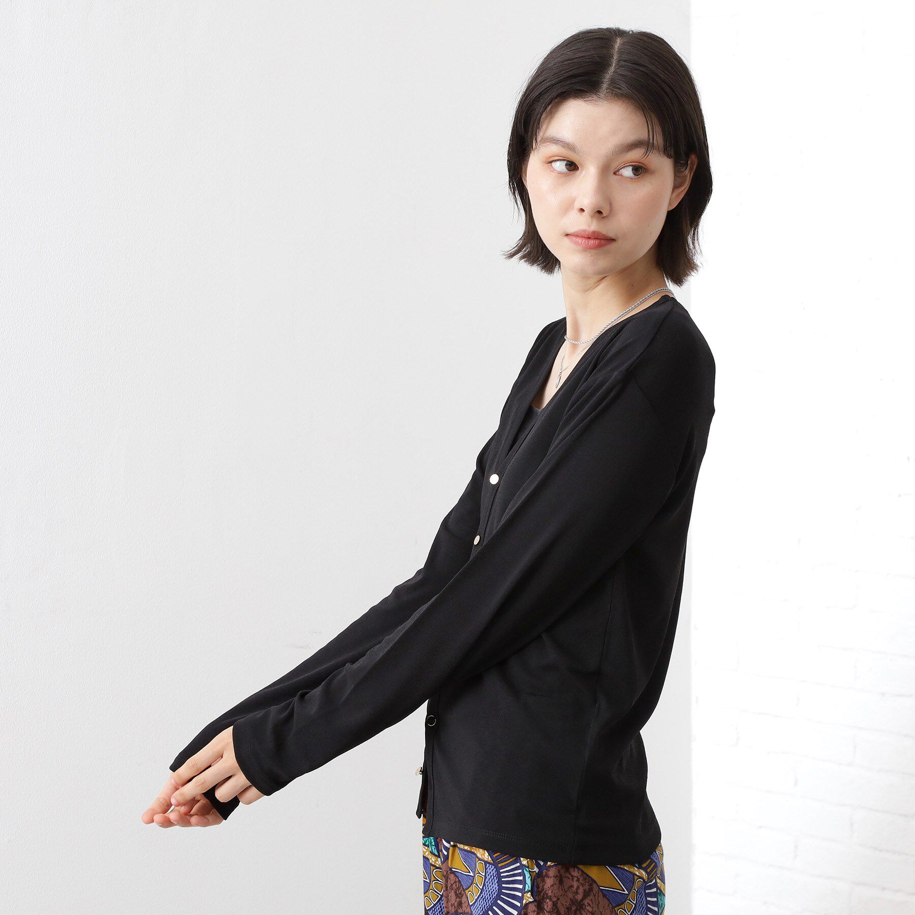 THE SHOP TK「シアーフライスVカーデ」|カーディガン|