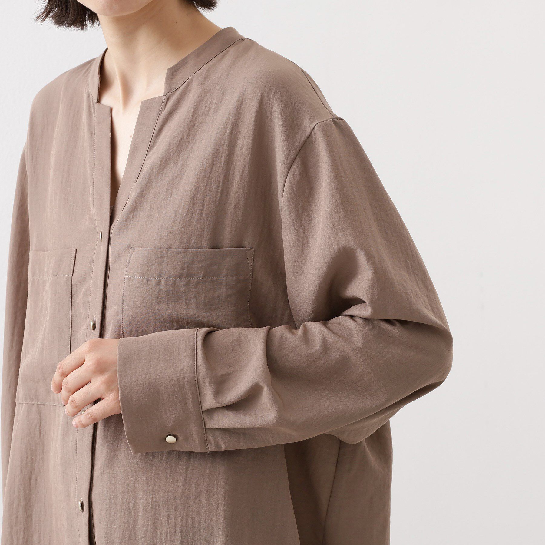 THE SHOP TK「【通勤にもデイリーにも】ダブルポケットスキッパーシャツ/洗濯機OK」|シャツ・ブラウス|