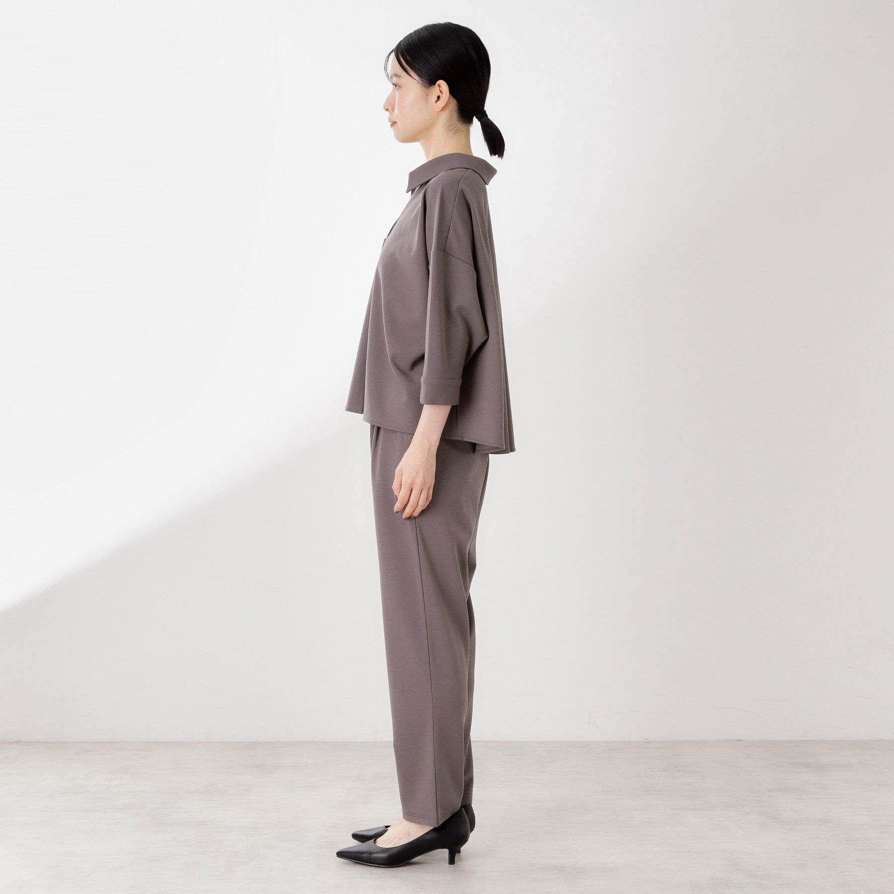 THE SHOP TK「【着るだけでコーディネートが決まる】スキッパーブラウス&パンツセット」|スーツ|