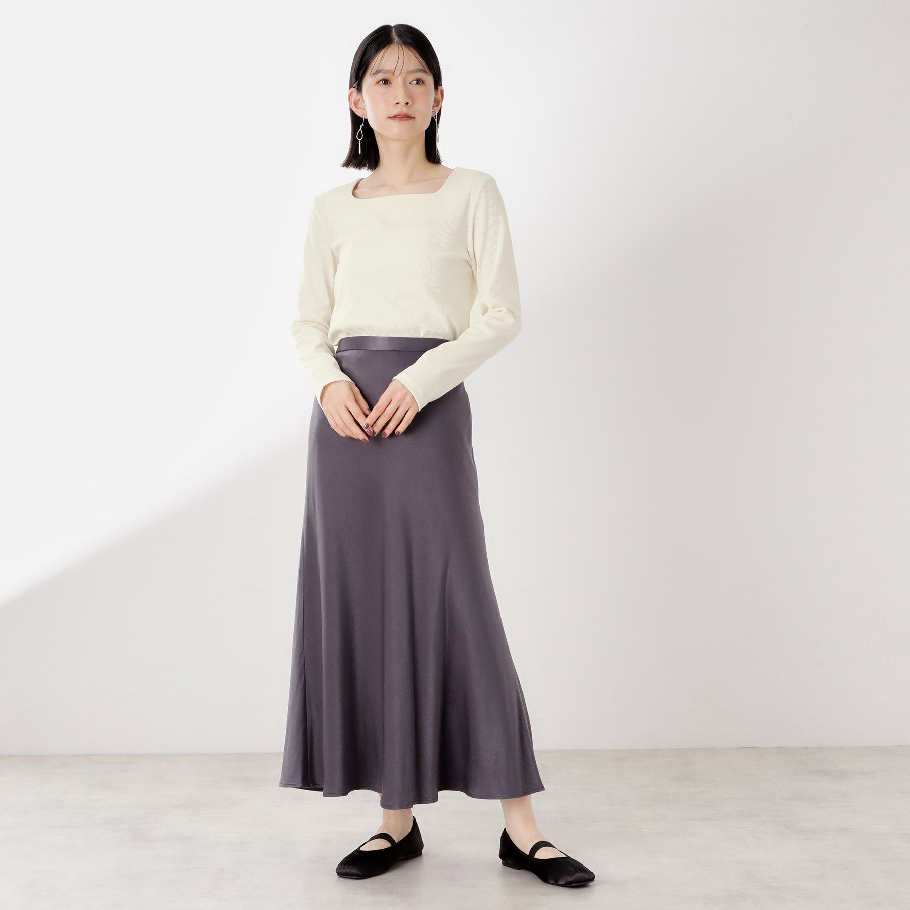 THE SHOP TK「スクエアネックカットソー【洗濯機OK】」|Tシャツ・カットソー|