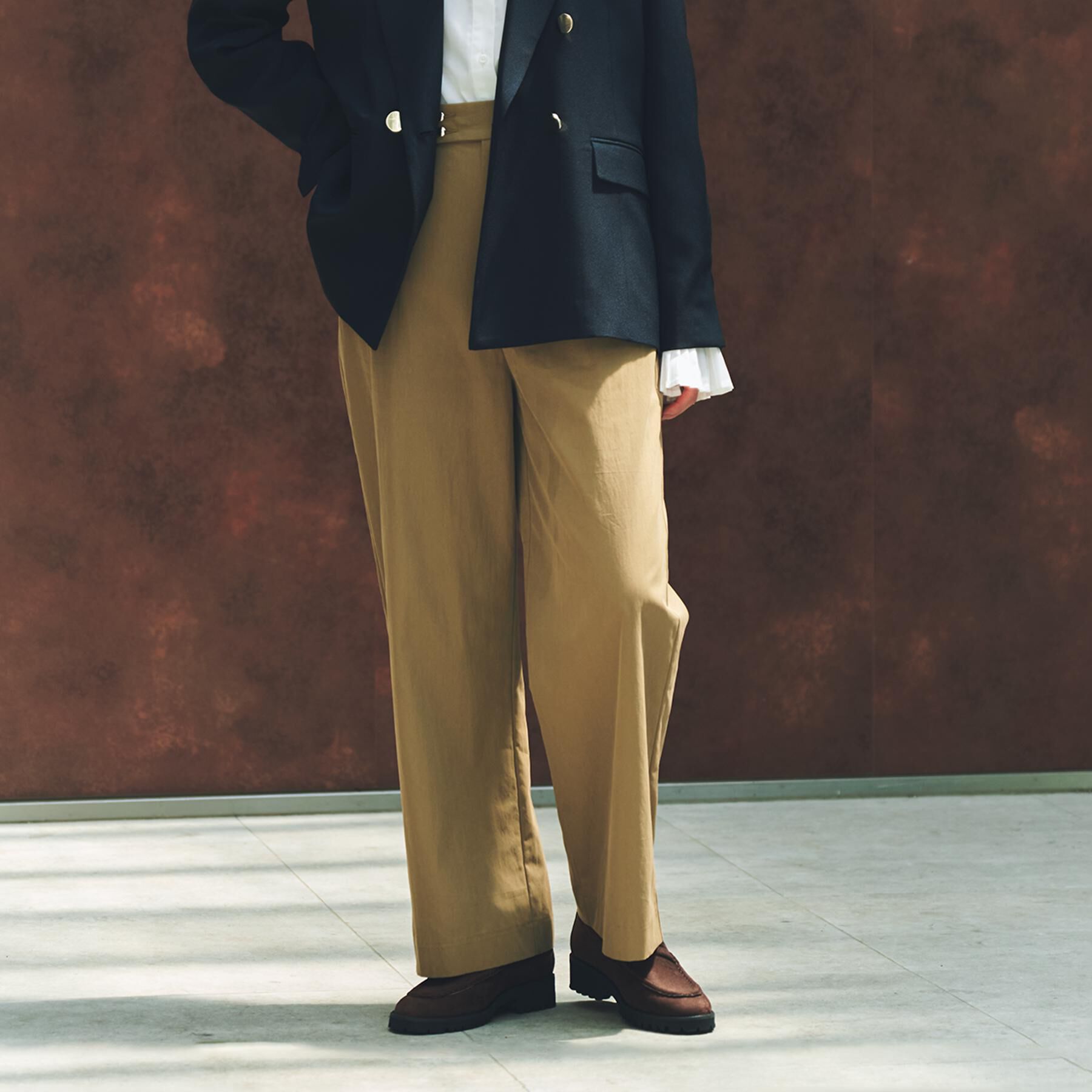 THE SHOP TK「ワイドチノパンツ【洗える】」|その他|