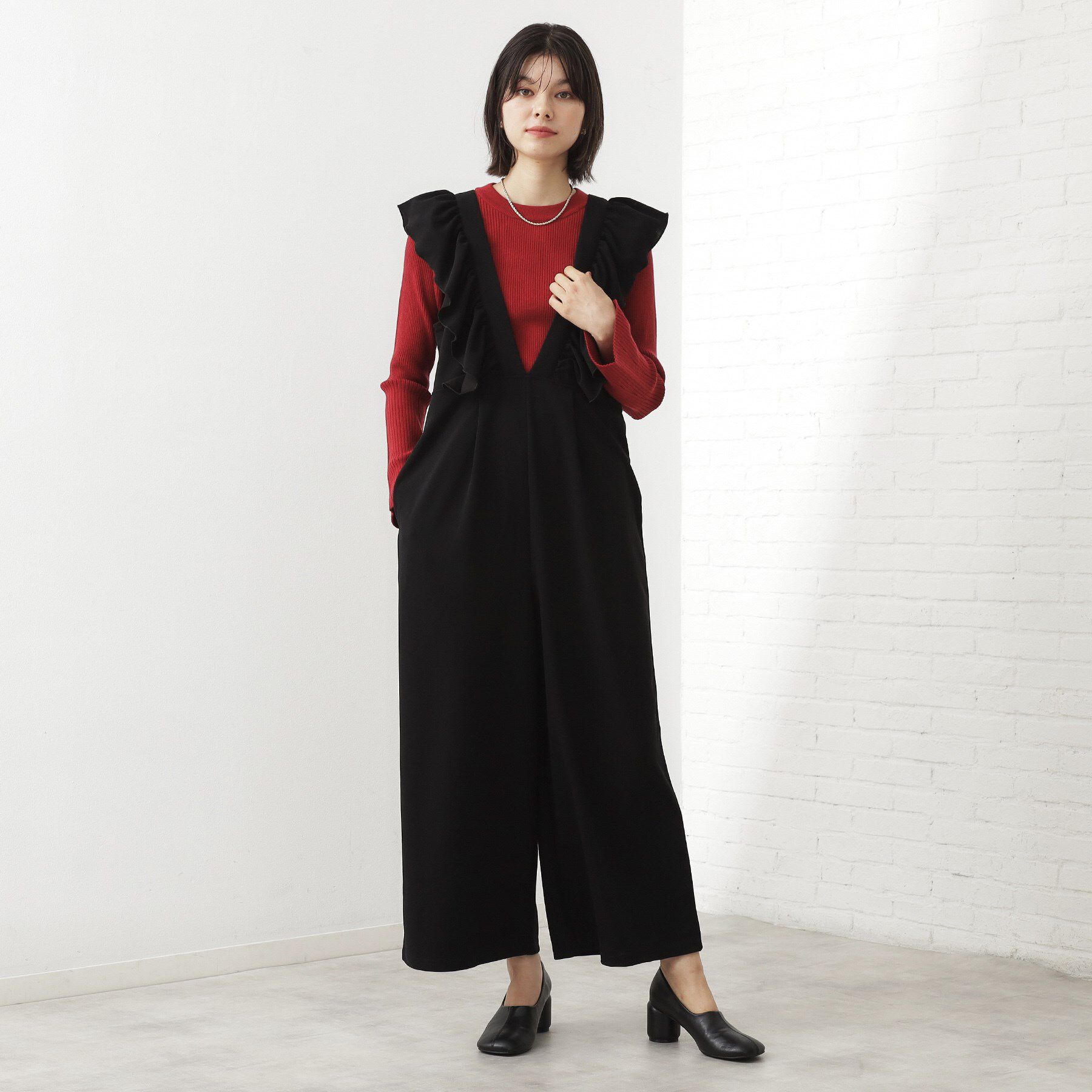 THE SHOP TK「【シーズンレス】フリルオールインワン」|オールインワン|