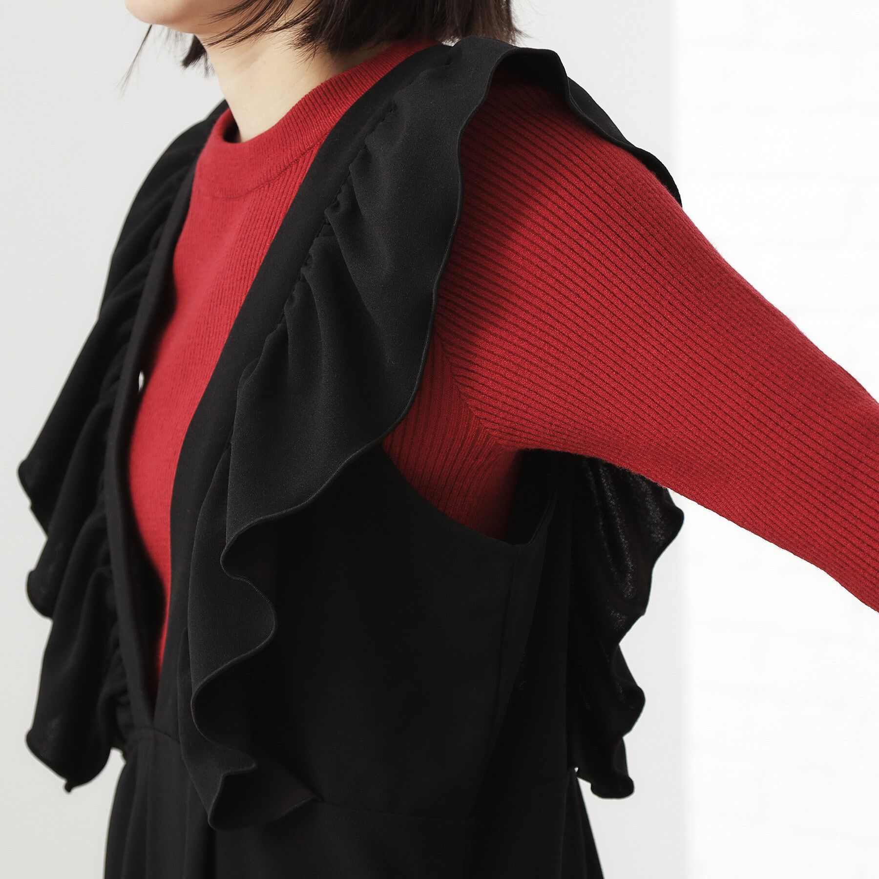 THE SHOP TK「【シーズンレス】フリルオールインワン」|オールインワン|