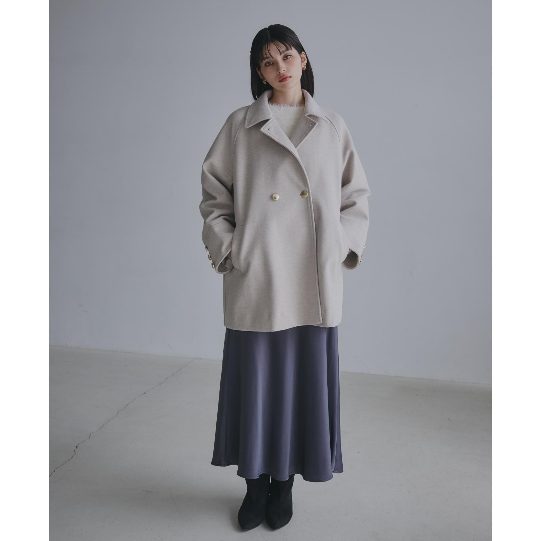 THE SHOP TK「クラシカルな装い ウールライクスタンドカラーコート」|その他|