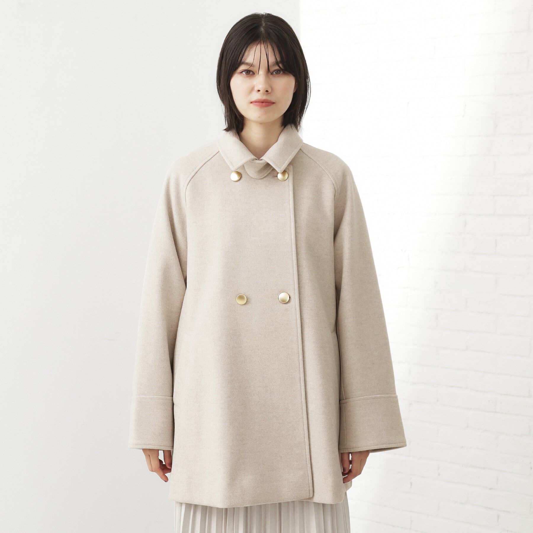 THE SHOP TK「クラシカルな装い ウールライクスタンドカラーコート」|その他|