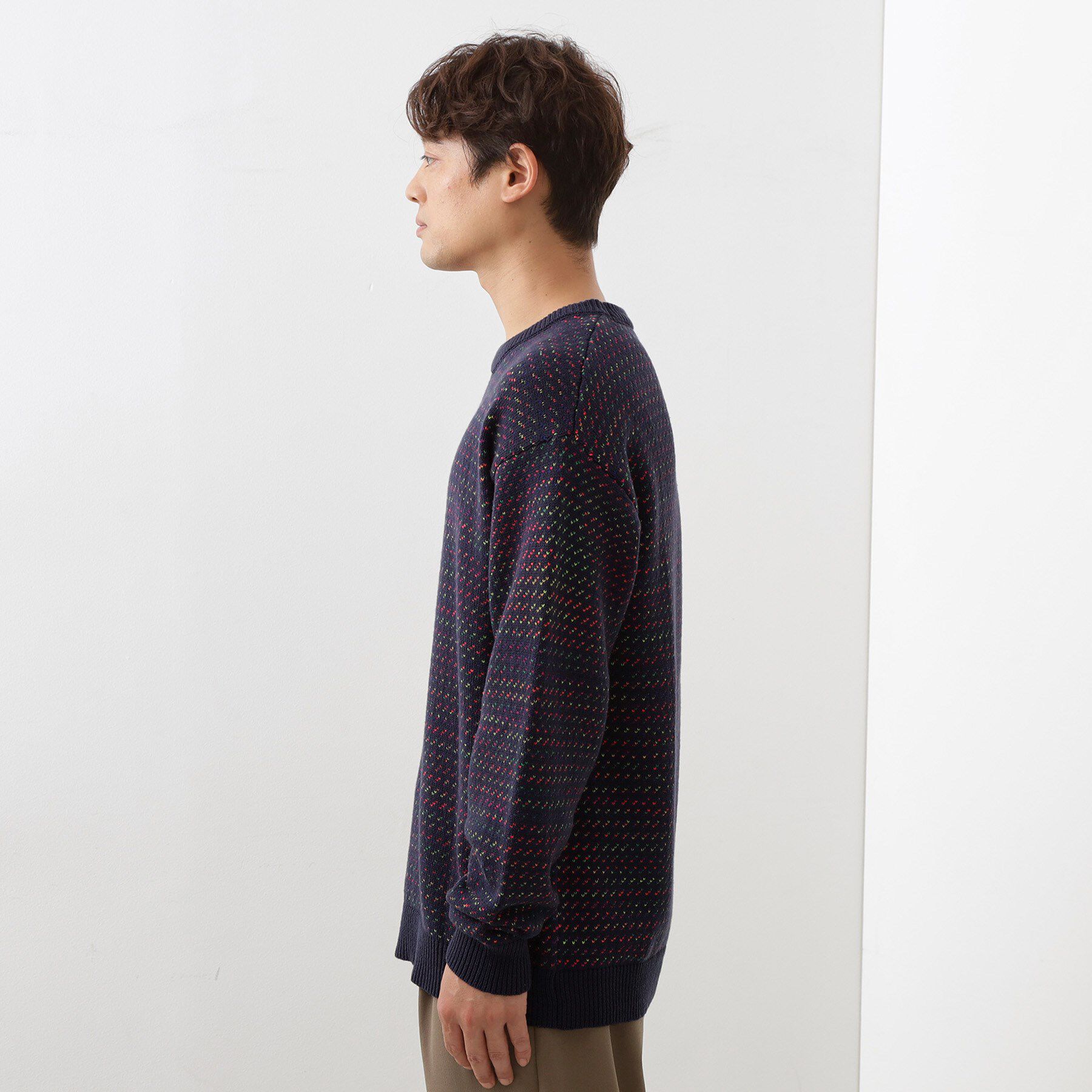 THE SHOP TK「バーズアイグラデーションニット 洗濯機OK／ユニセックスでおすすめ！」|ニット・セーター|