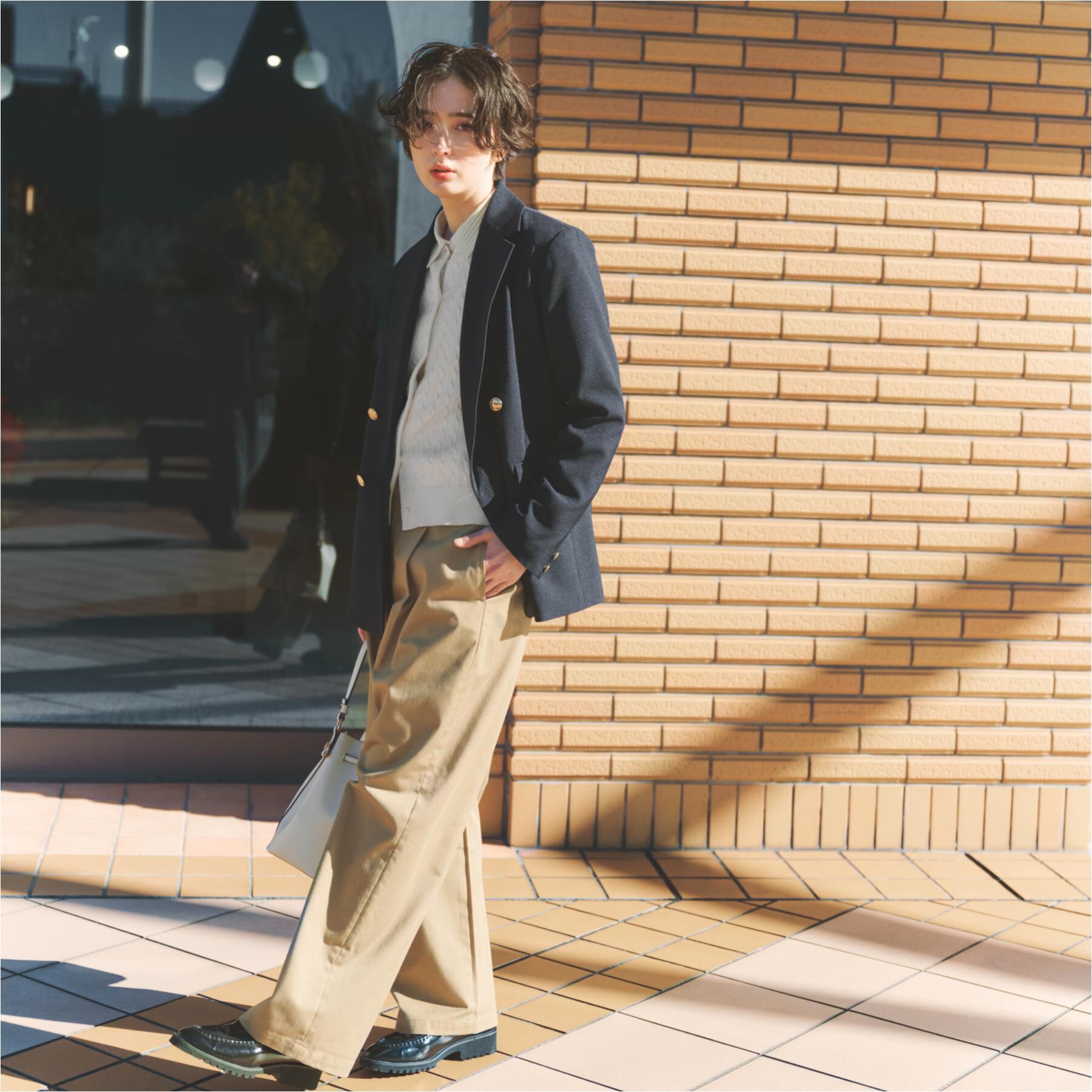 THE SHOP TK「【通勤にもデイリーにも】CAVIAN 金ボタンダブルブレストジャケット」|テーラードジャケット|