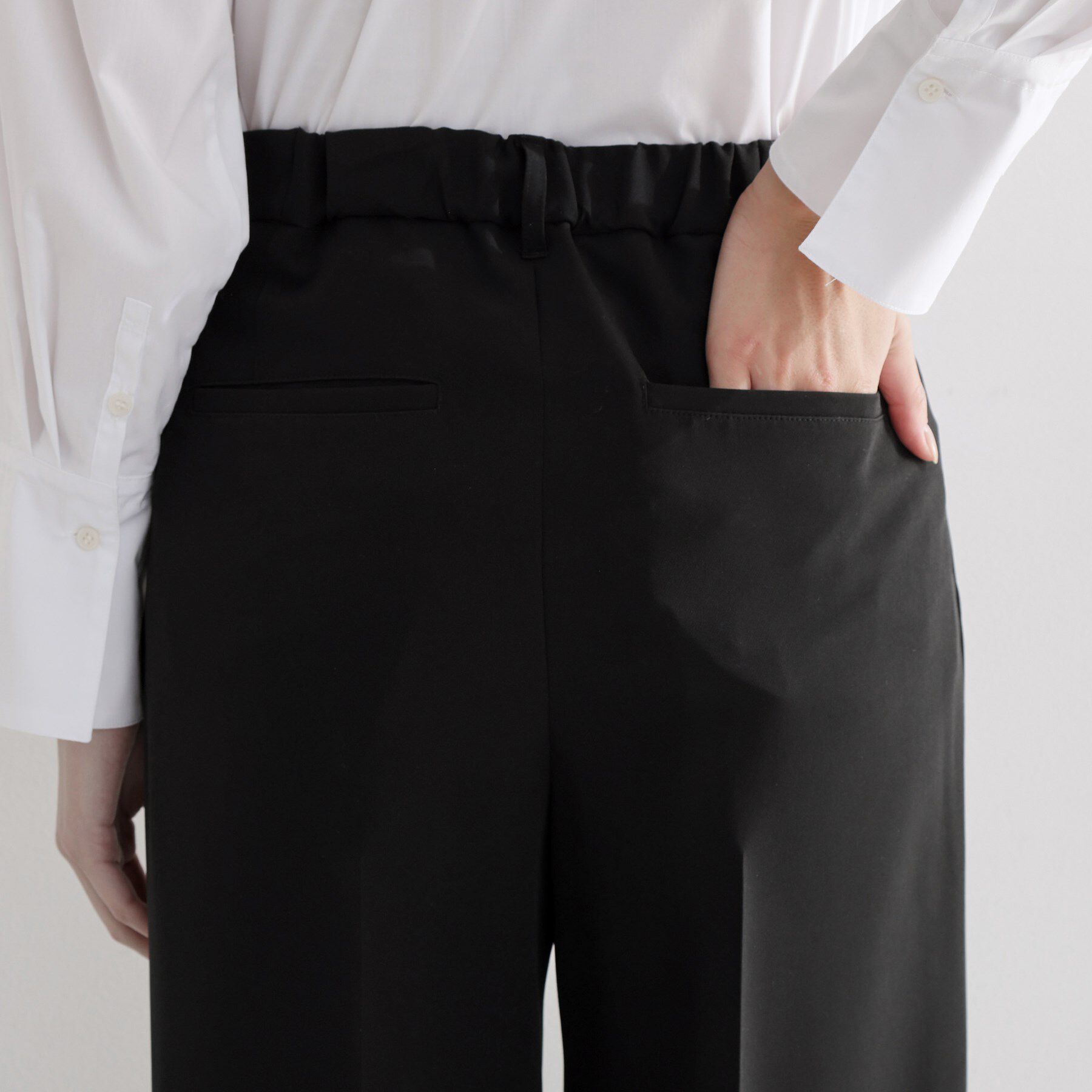 THE SHOP TK「【通勤スタイルに】ダブルクロスワイドパンツ/セットアップ可」|その他|